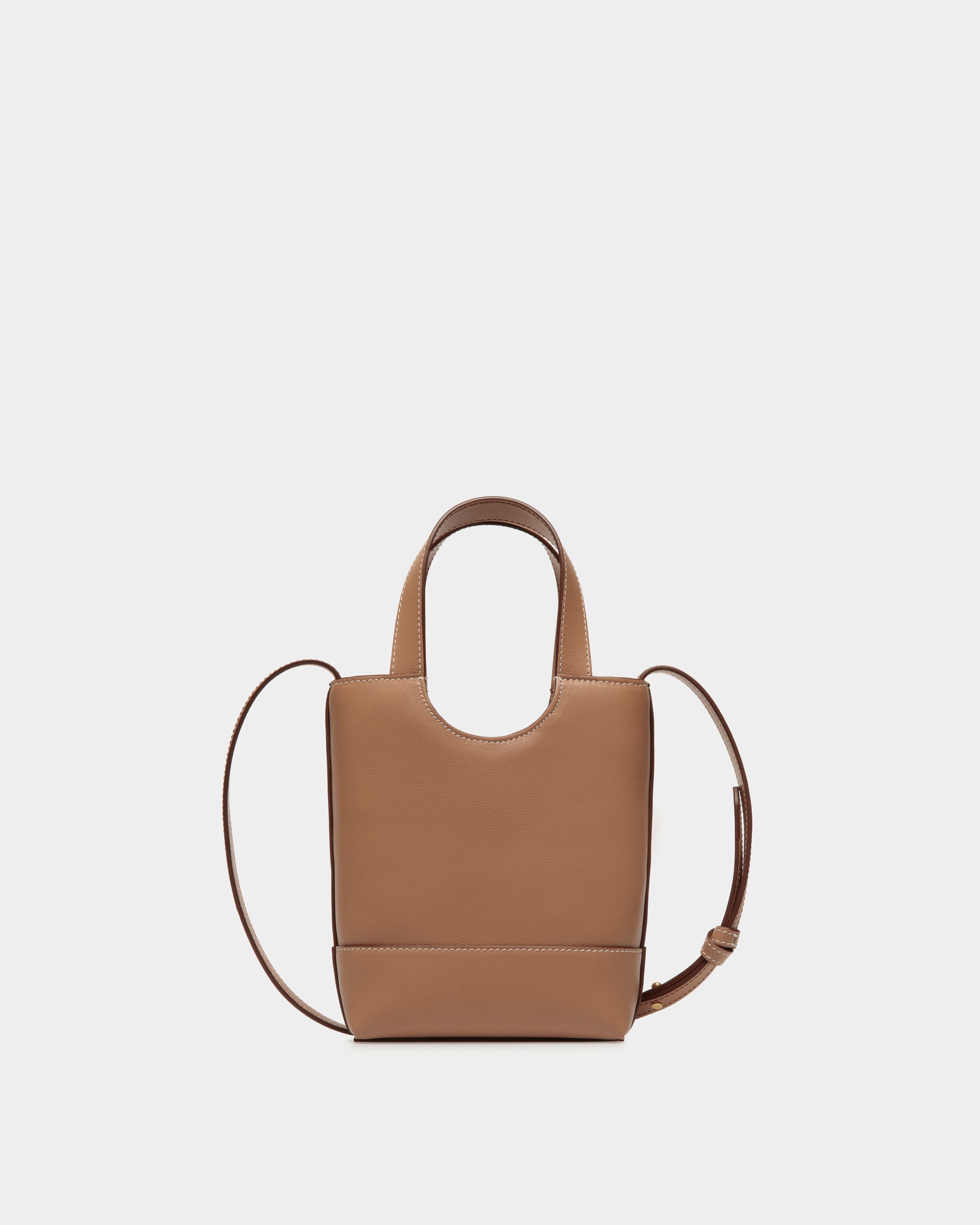 Bally Global - Easy Bally Small Tote Bag in Praline Beige Leather - Beige