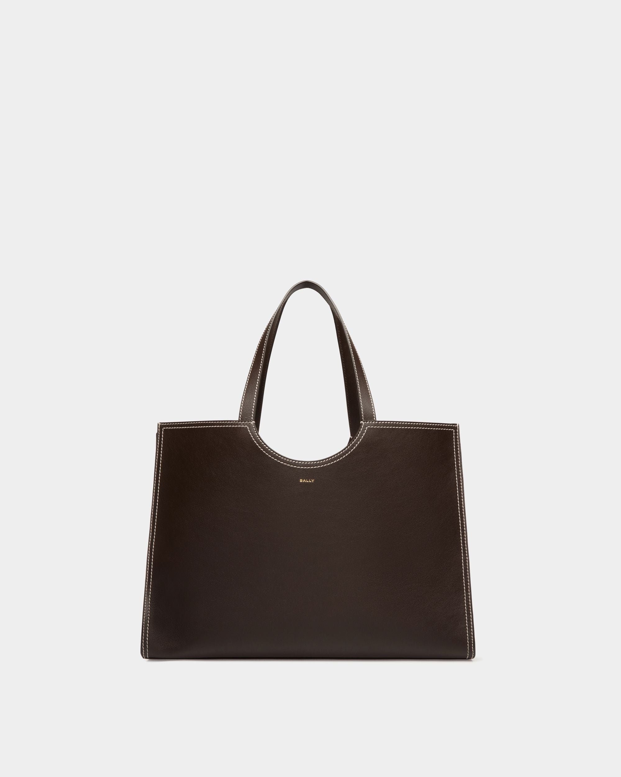 Bally Global - Easy Bally Tote Bag in Ebano Leather - Brown