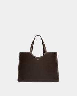 Easy Bally Tote Bag in Ebano Leather