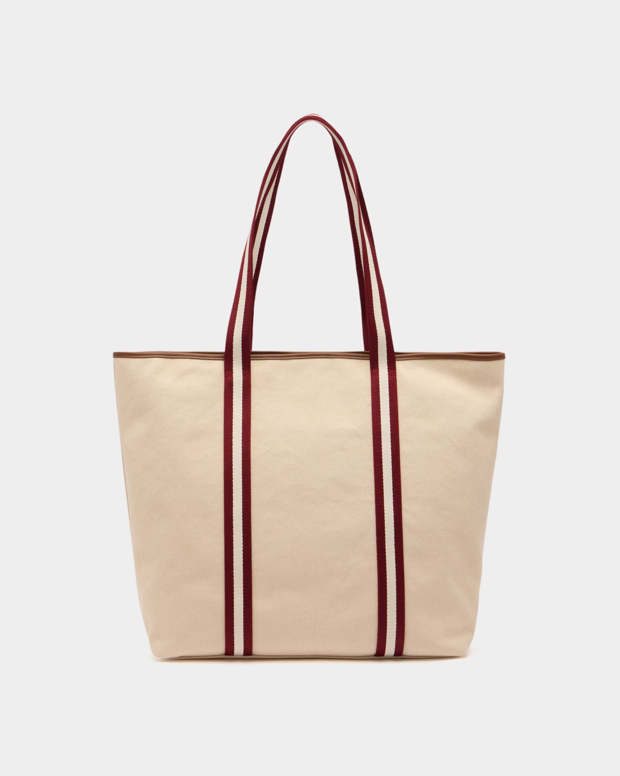 Bally Global - Edelbliss Tote Bag in Natural Canvas with Bally Ribbon - Beige