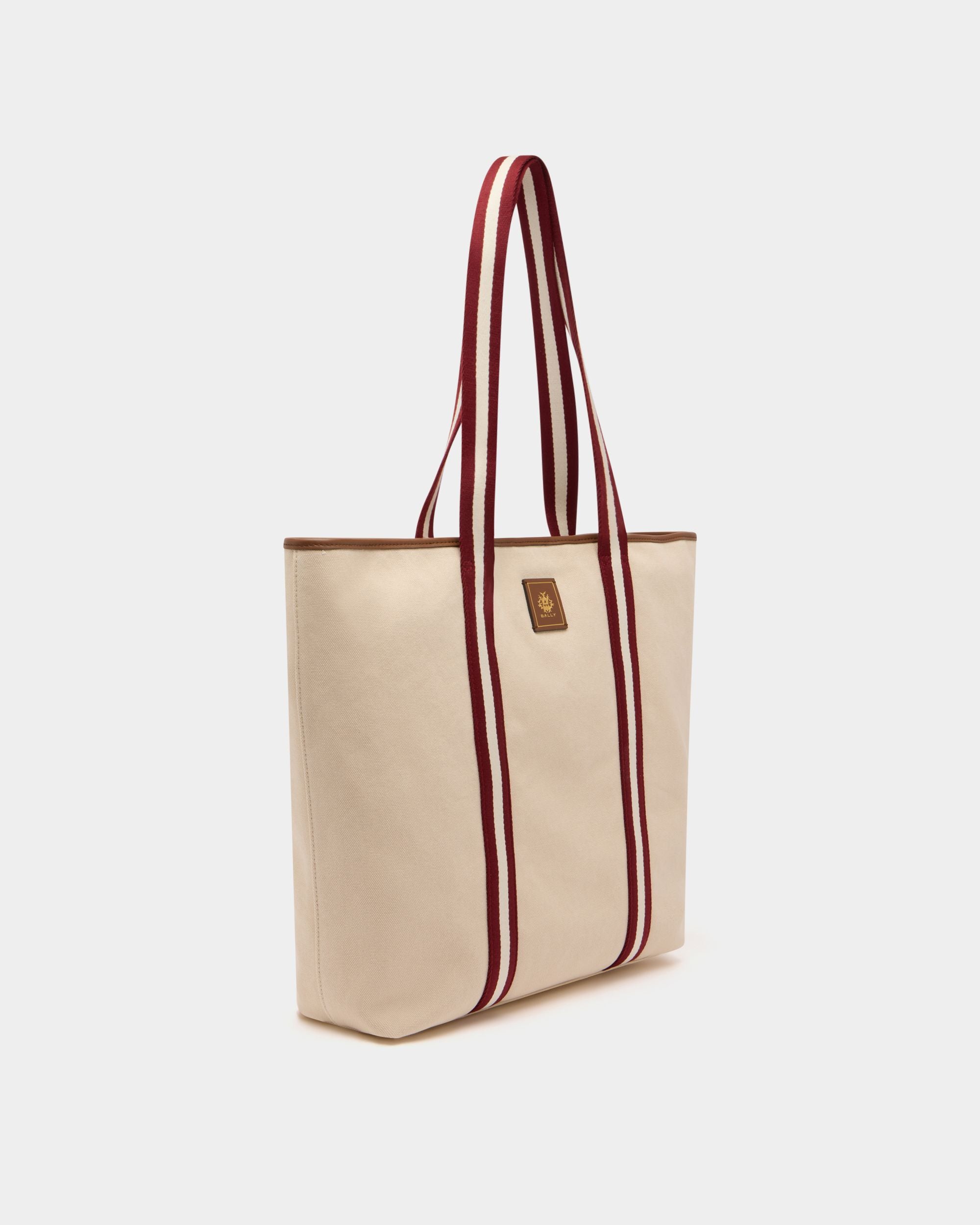 Bally Global - Edelbliss Tote Bag in Natural Canvas with Bally Ribbon - Beige