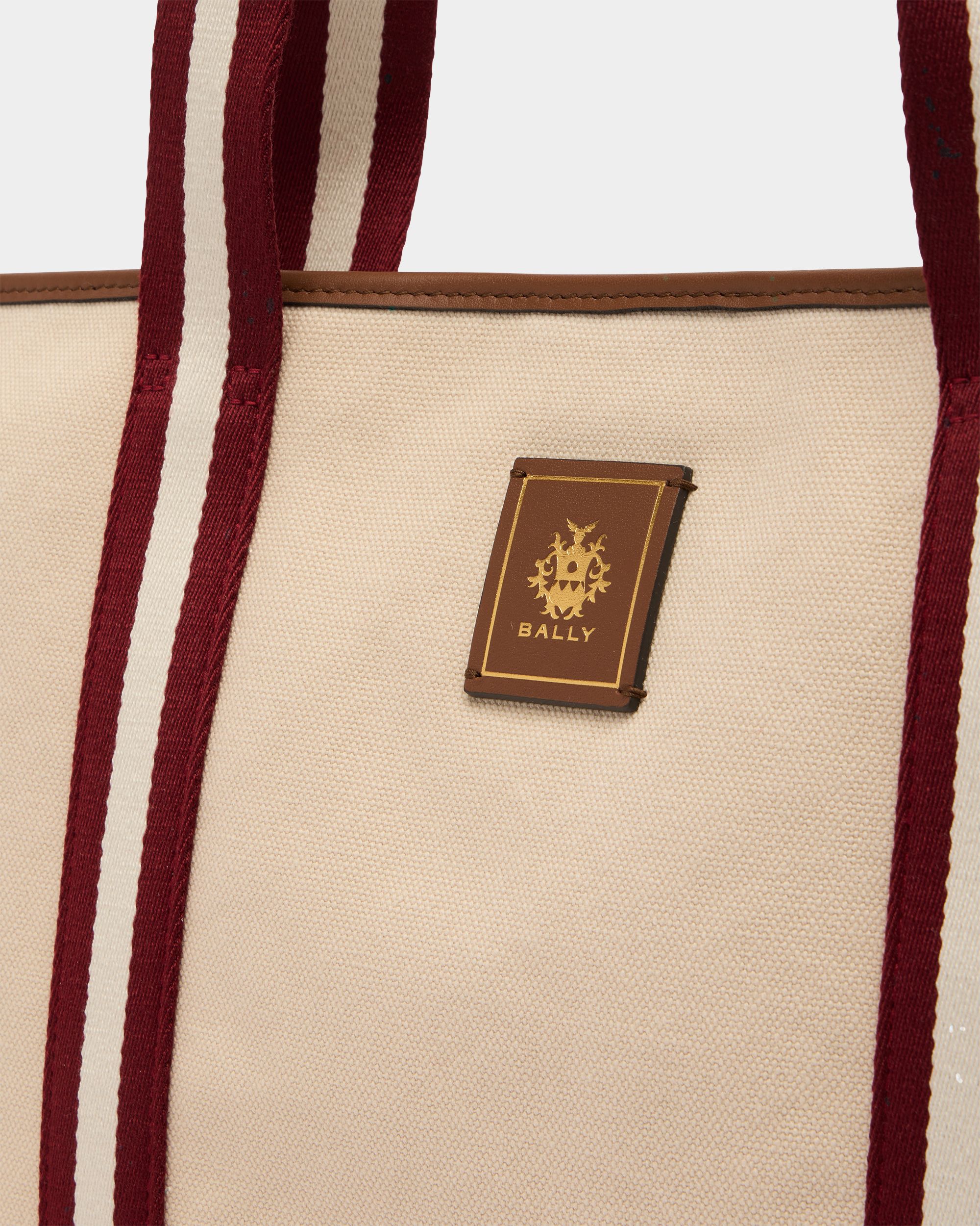 Bally Global - Edelbliss Tote Bag in Natural Canvas with Bally Ribbon - Beige