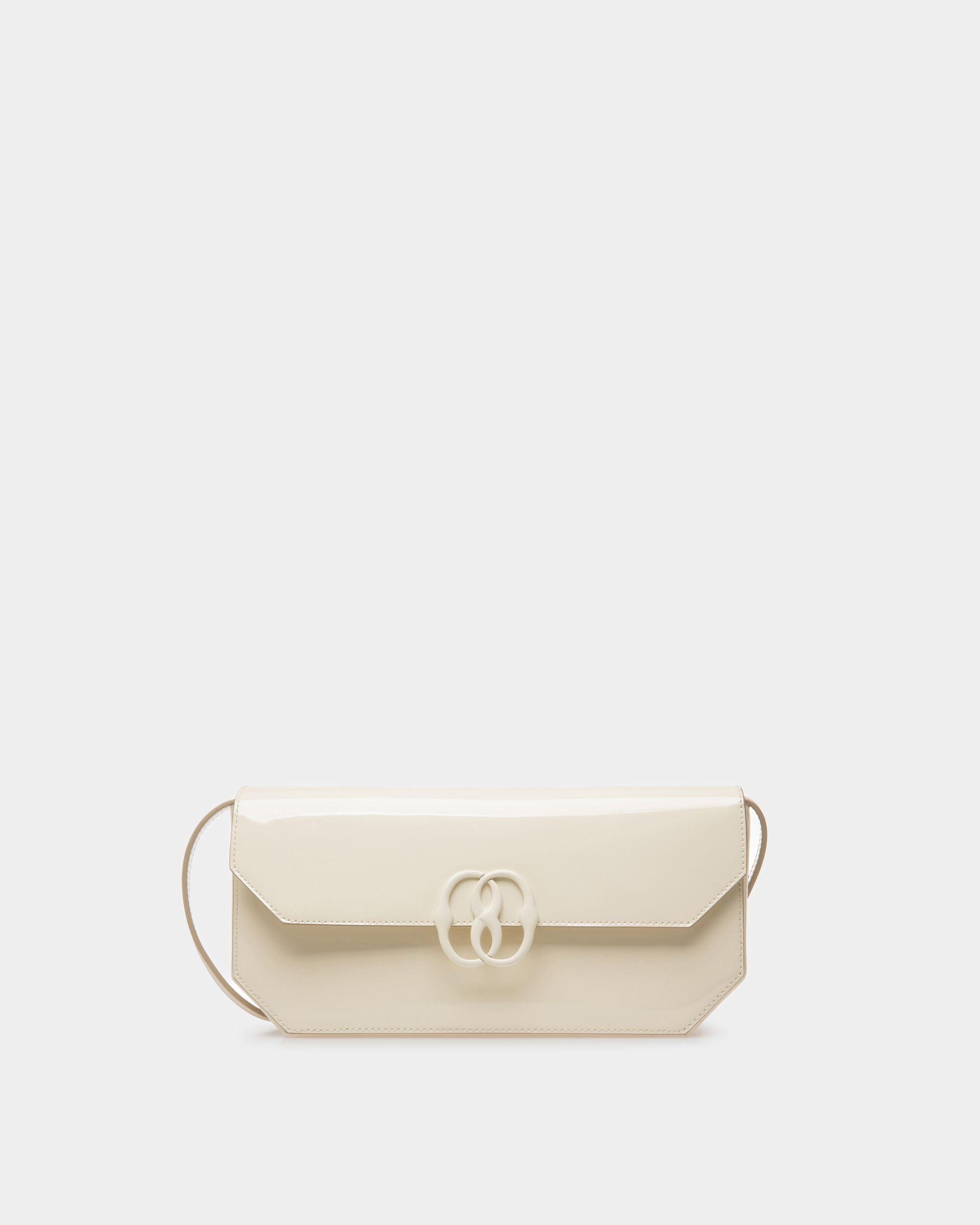 Bally Global - Emblem Shoulder Bag In Bone Leather - White
