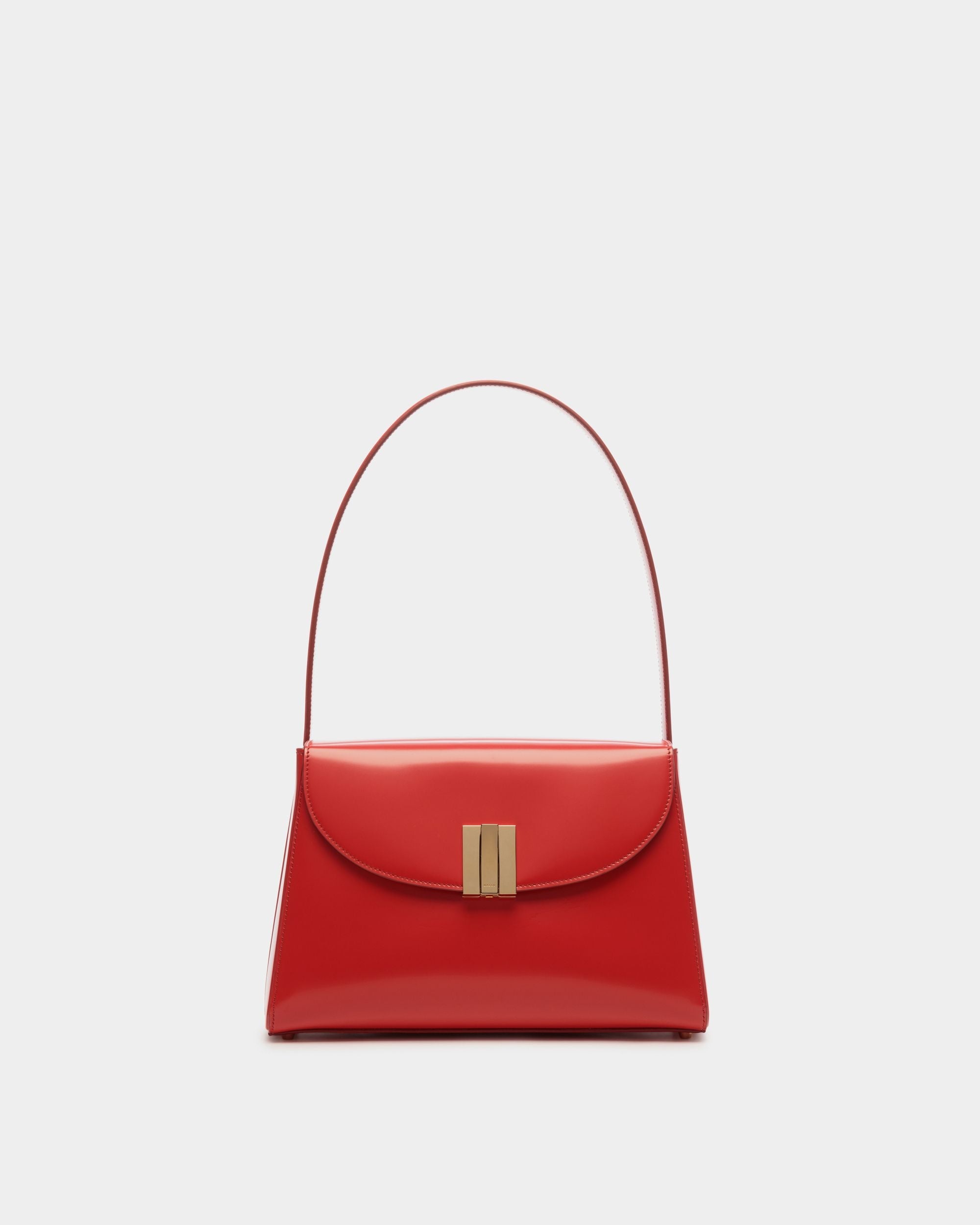 Bally Global - Ollam Shoulder Bag in Candy Red Brushed Leather - Red