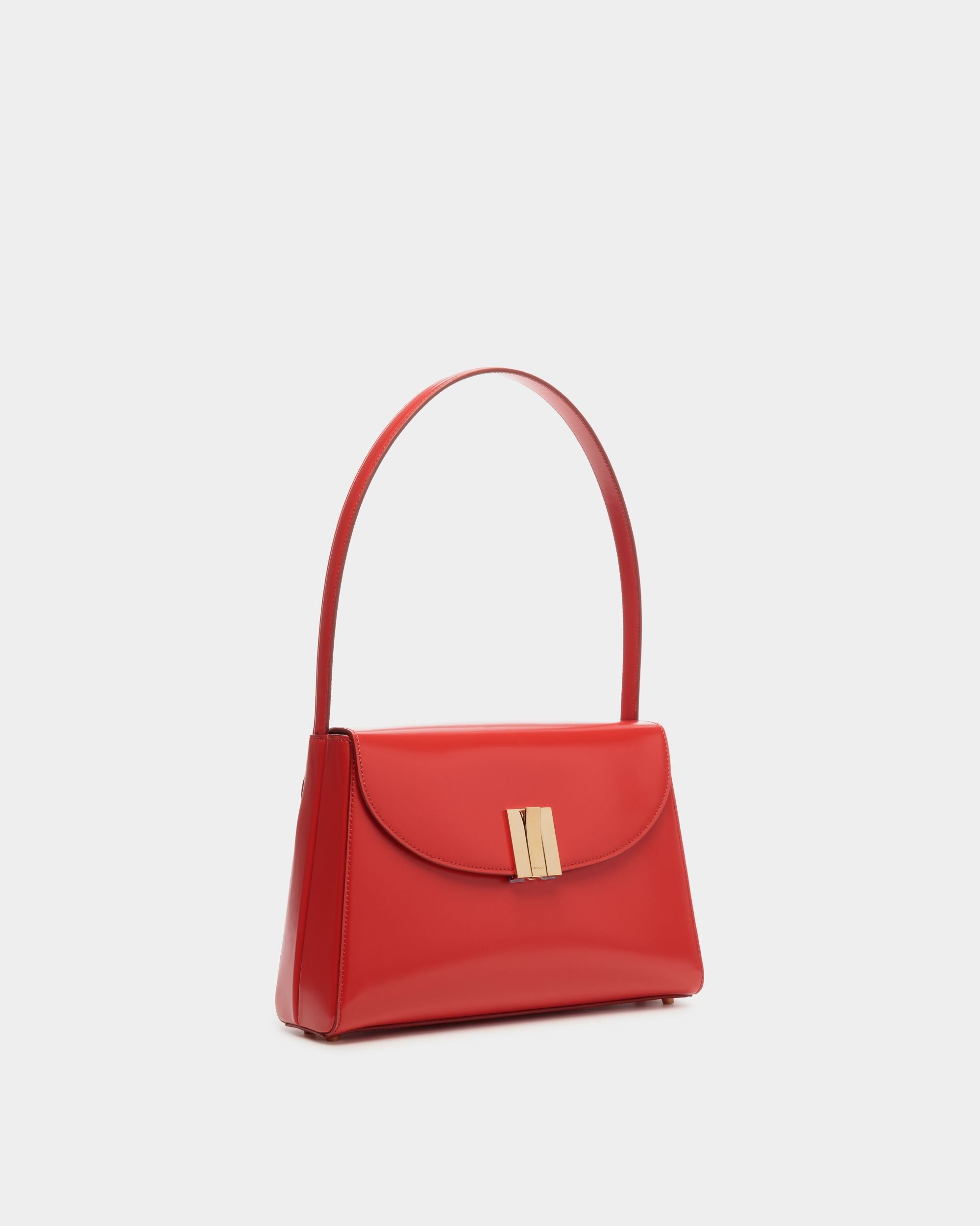 Bally Global - Ollam Shoulder Bag in Candy Red Brushed Leather - Rouge
