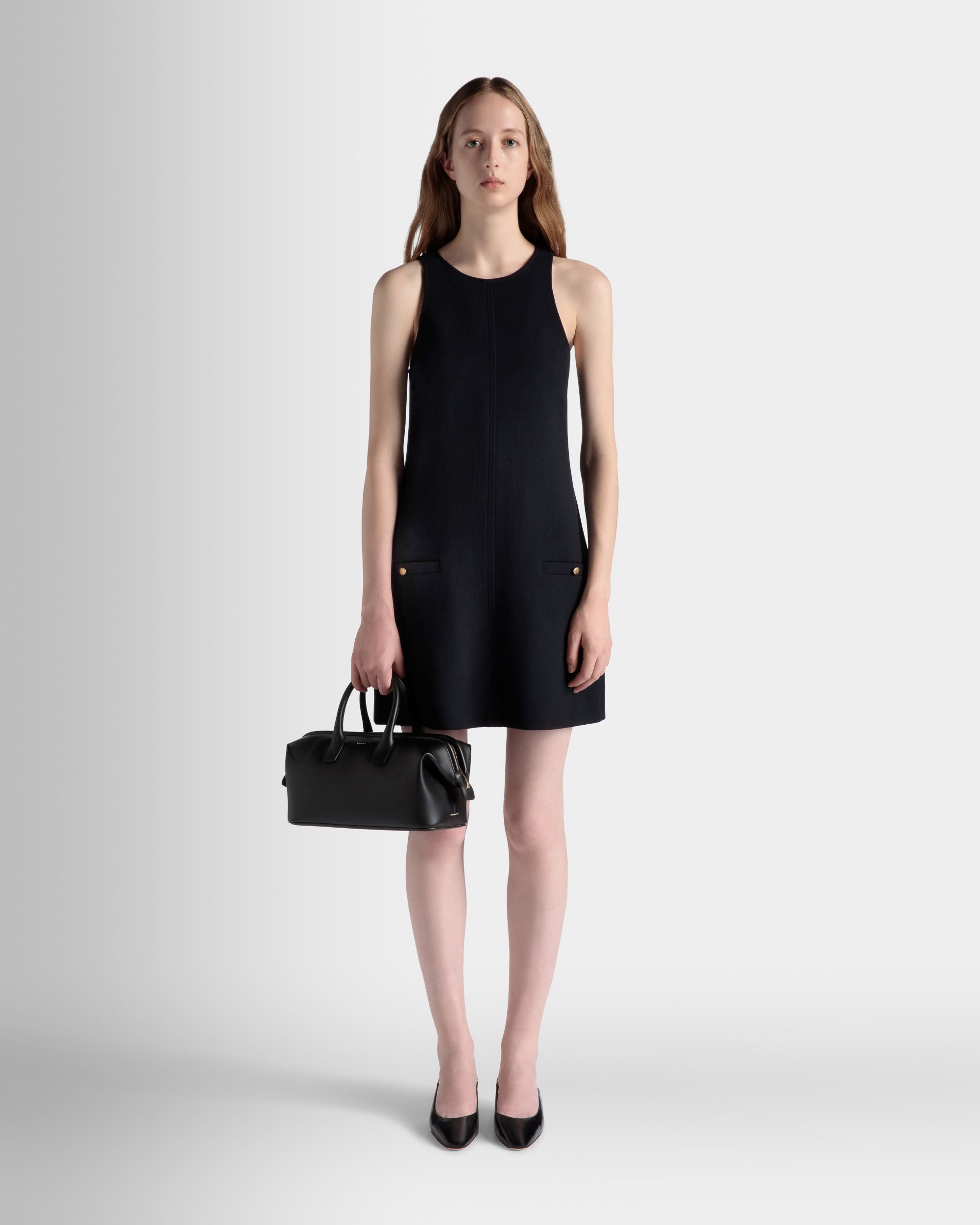 Bally Global - Belle Small Top Handle Bag In Black Leather - Black