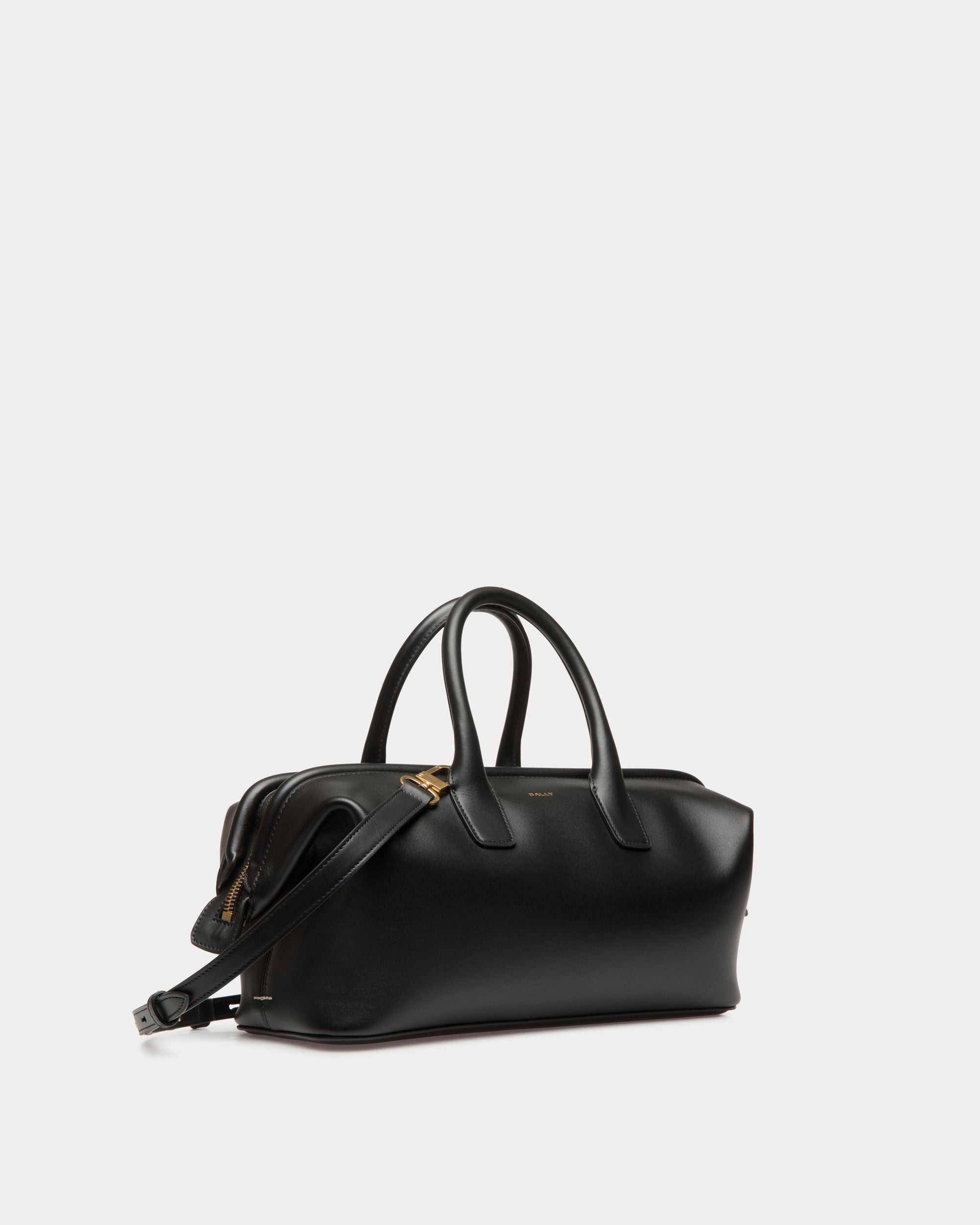 Bally Global - Belle Small Top Handle Bag In Black Leather - Black