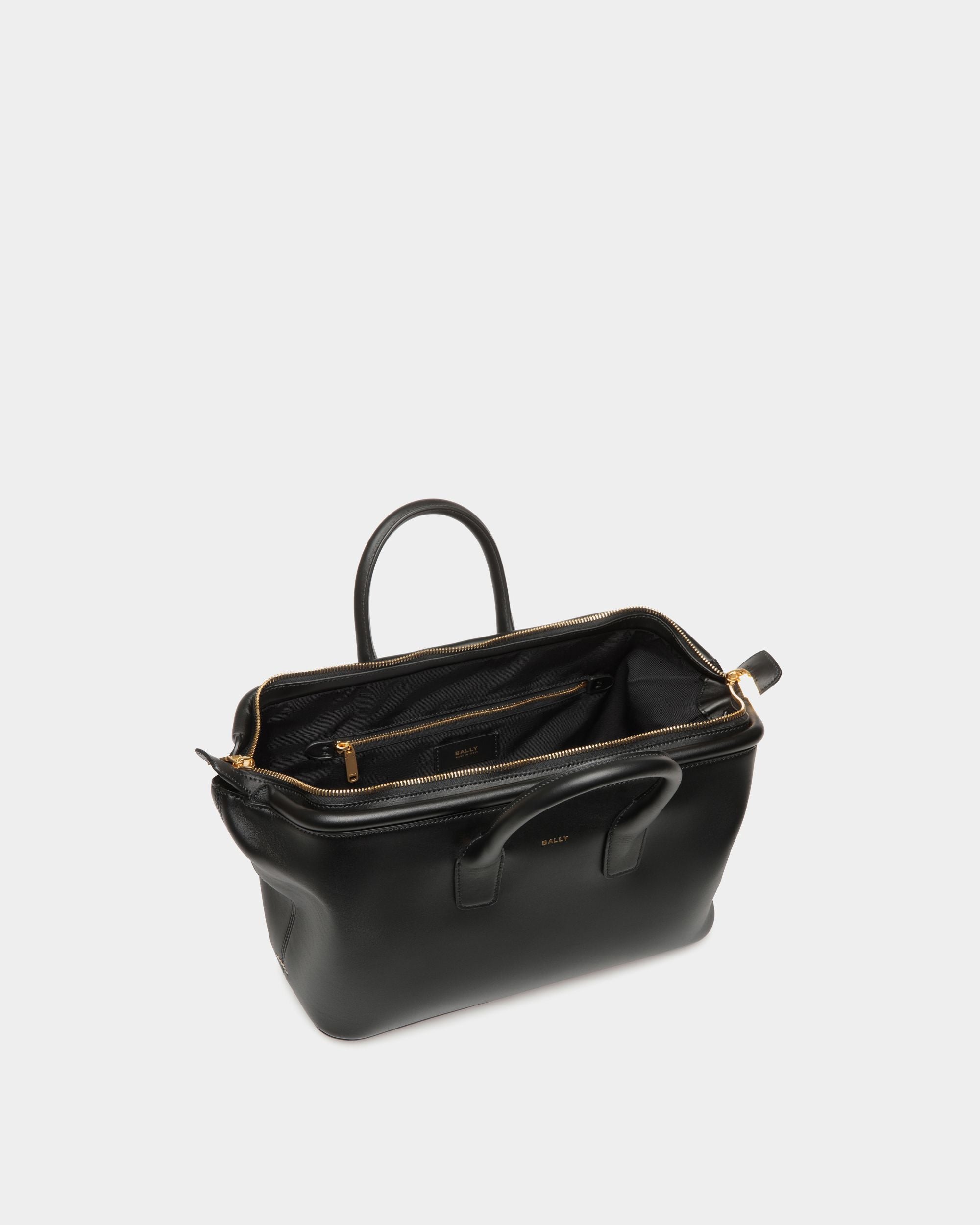 Bally Global - Belle Small Top Handle Bag In Black Leather - Black