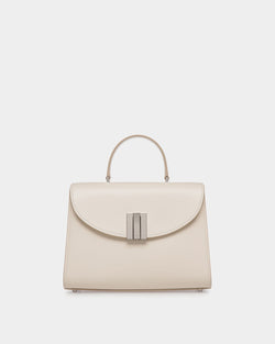 Ollam Top Handle Bag in White Leather