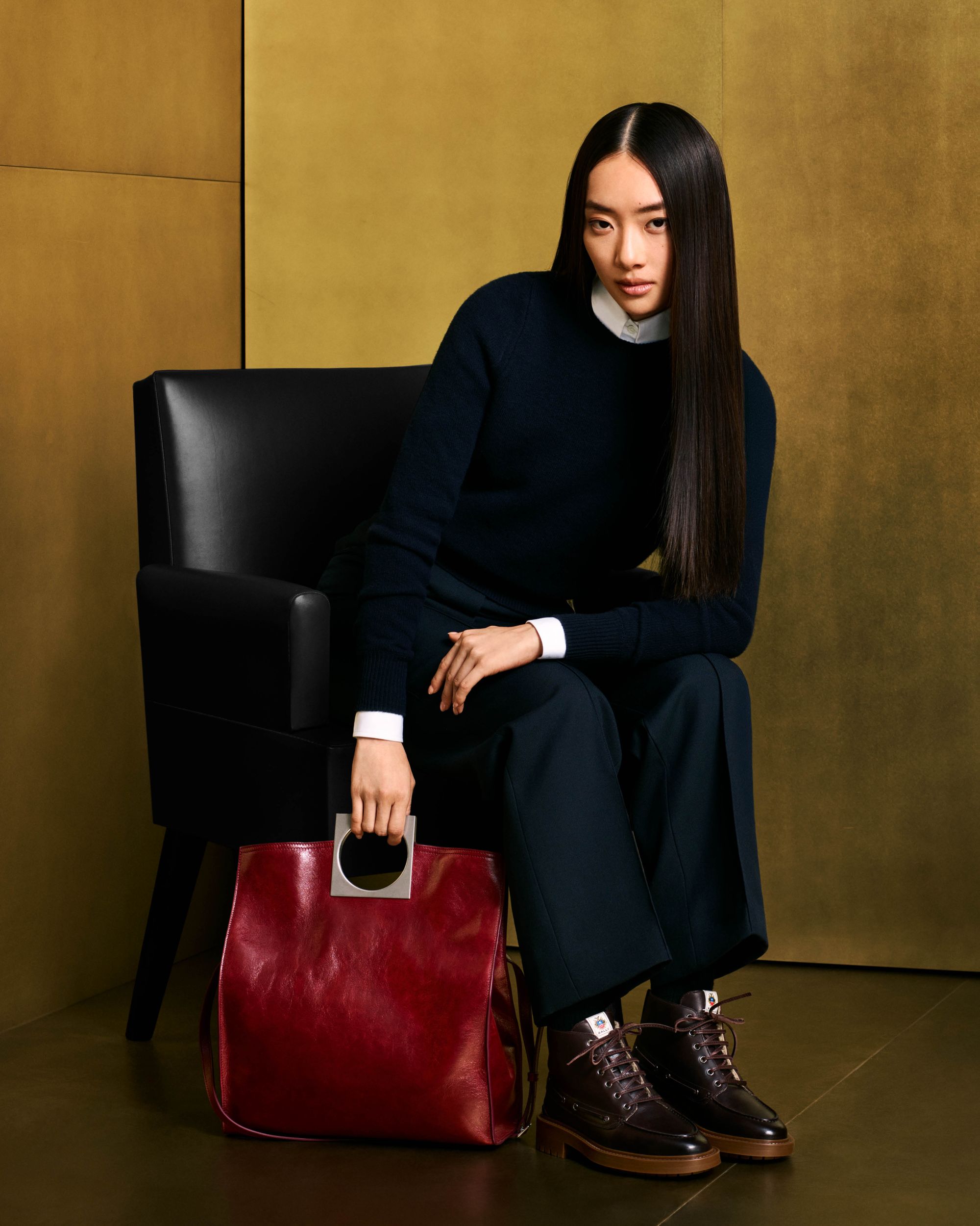 Bally Global - Anni Foldable Tote in Andorra Leather - Burgundy
