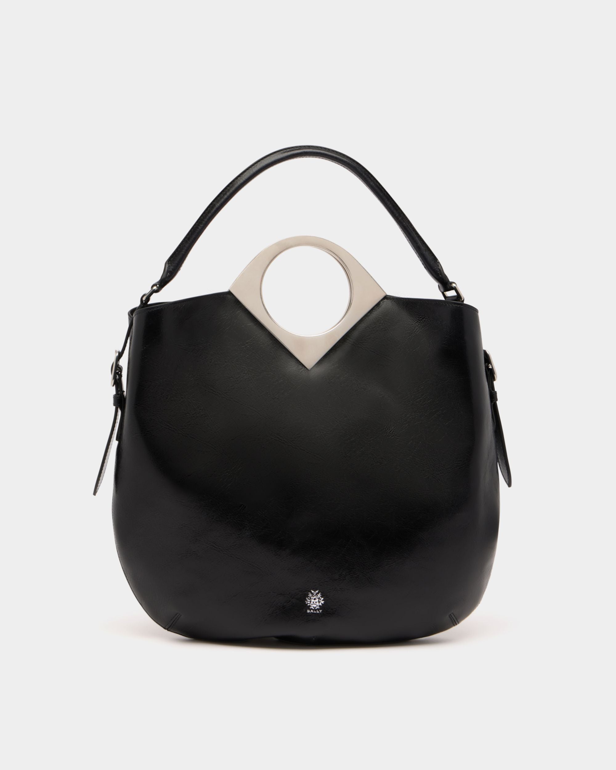 Bally Global - Anni Shoulder Bag in Black Leather - Black