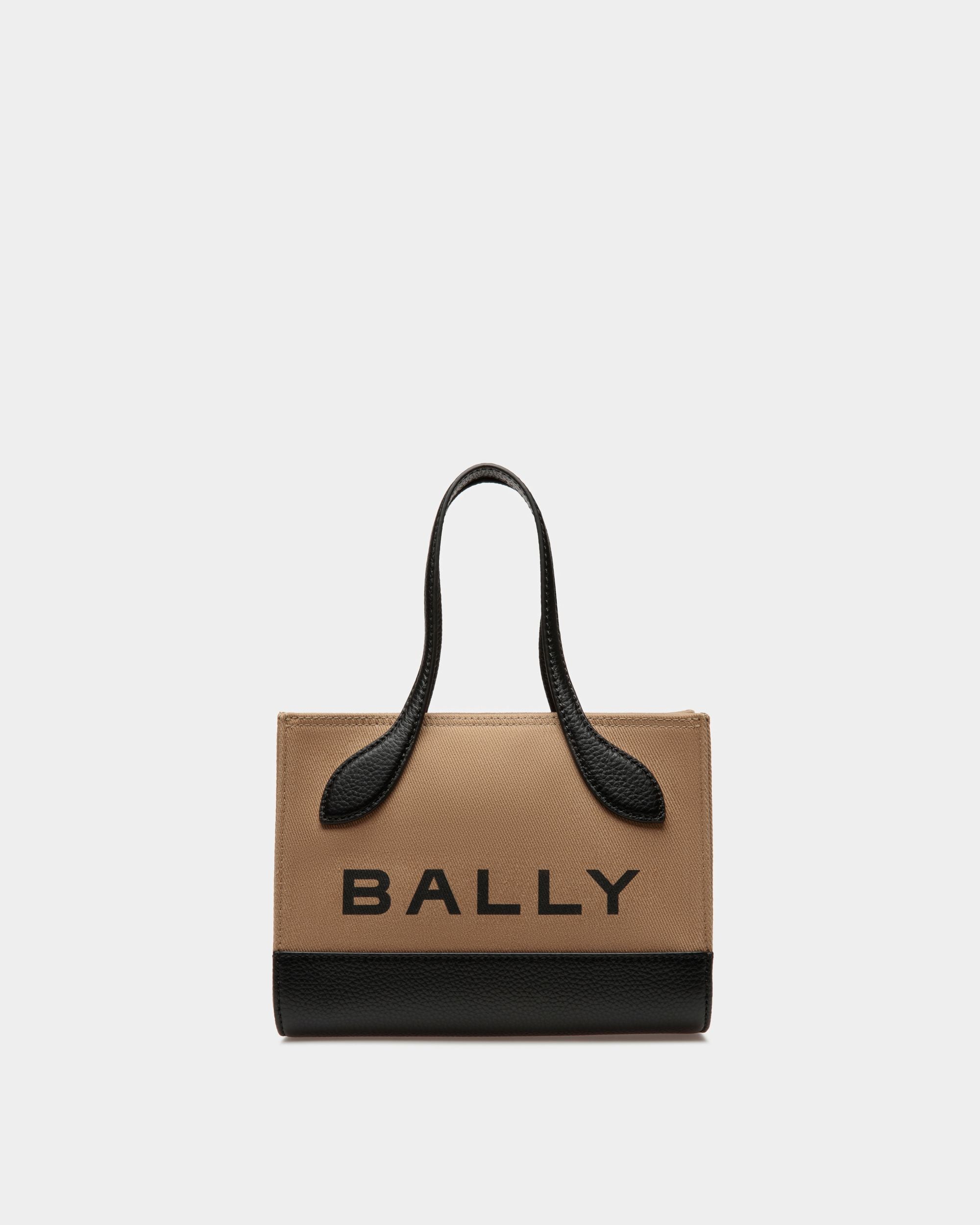 Bally Global - Bar Minibag In Sand And Black Fabric - Beige