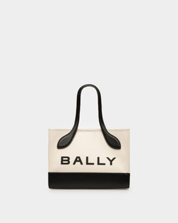 Bar Minibag In Natural And Black Fabric