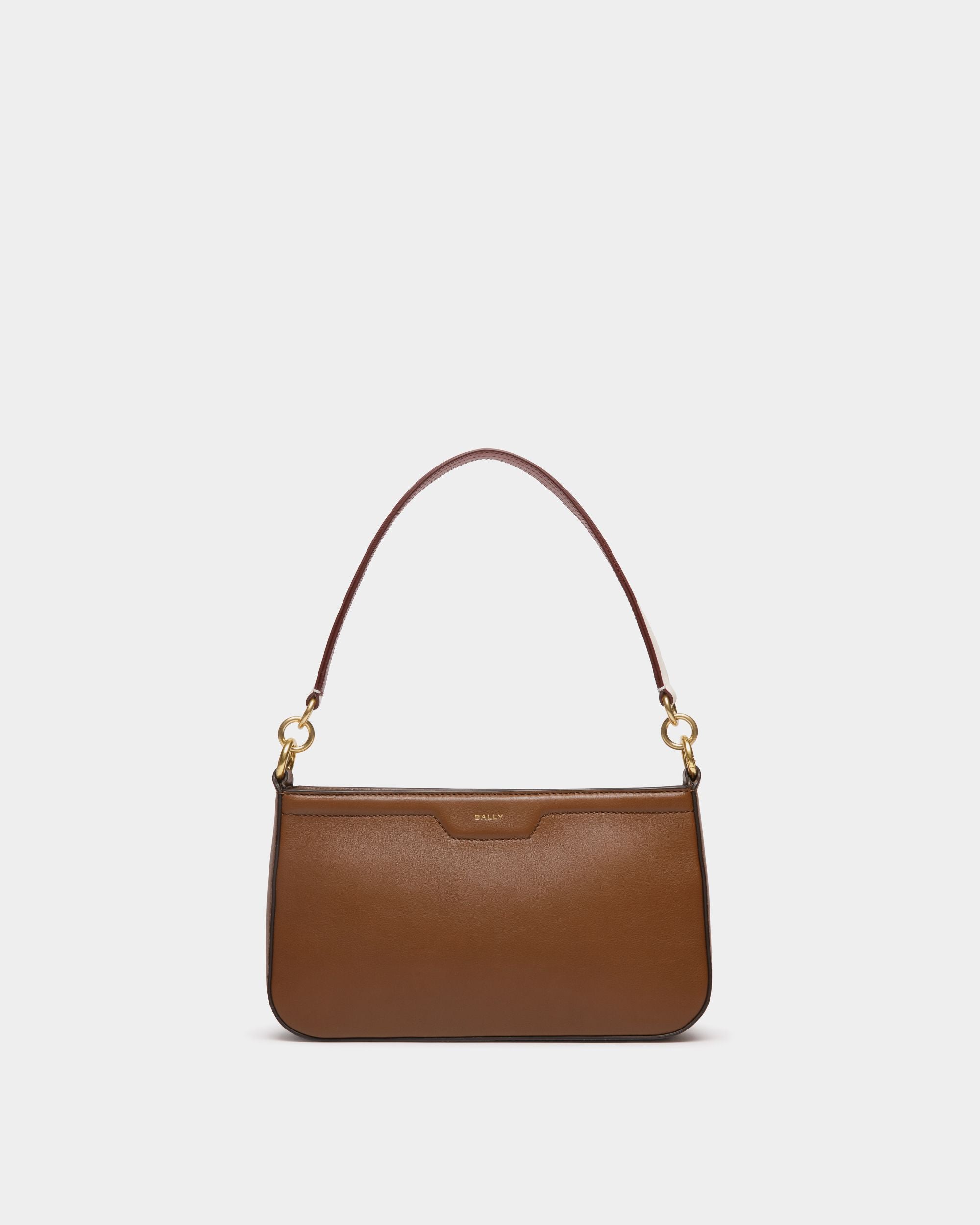 Bally Global - Code Small Shoulder Bag in Brown Leather - Brown
