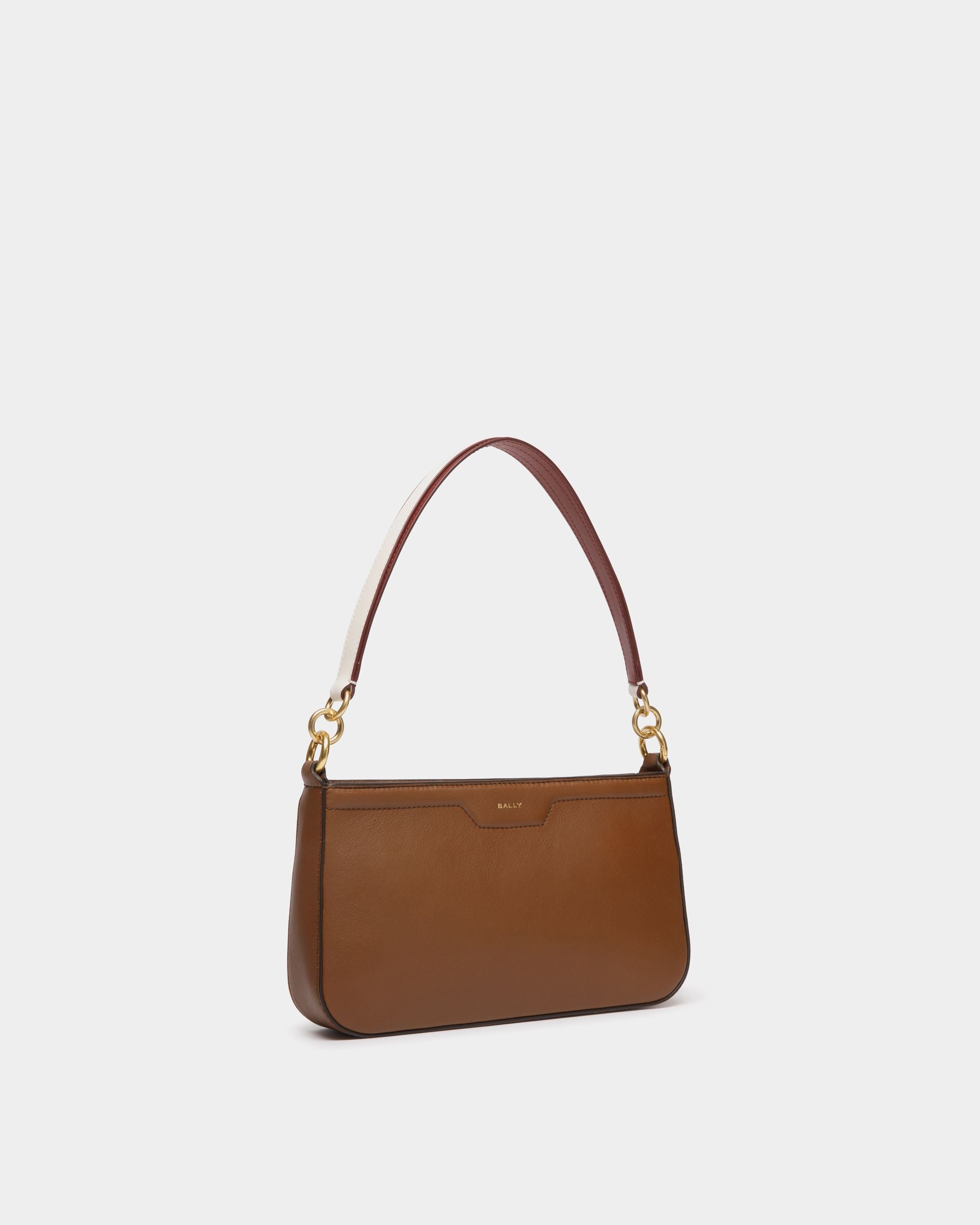 Bally Global - Code Small Shoulder Bag in Brown Leather - Brown