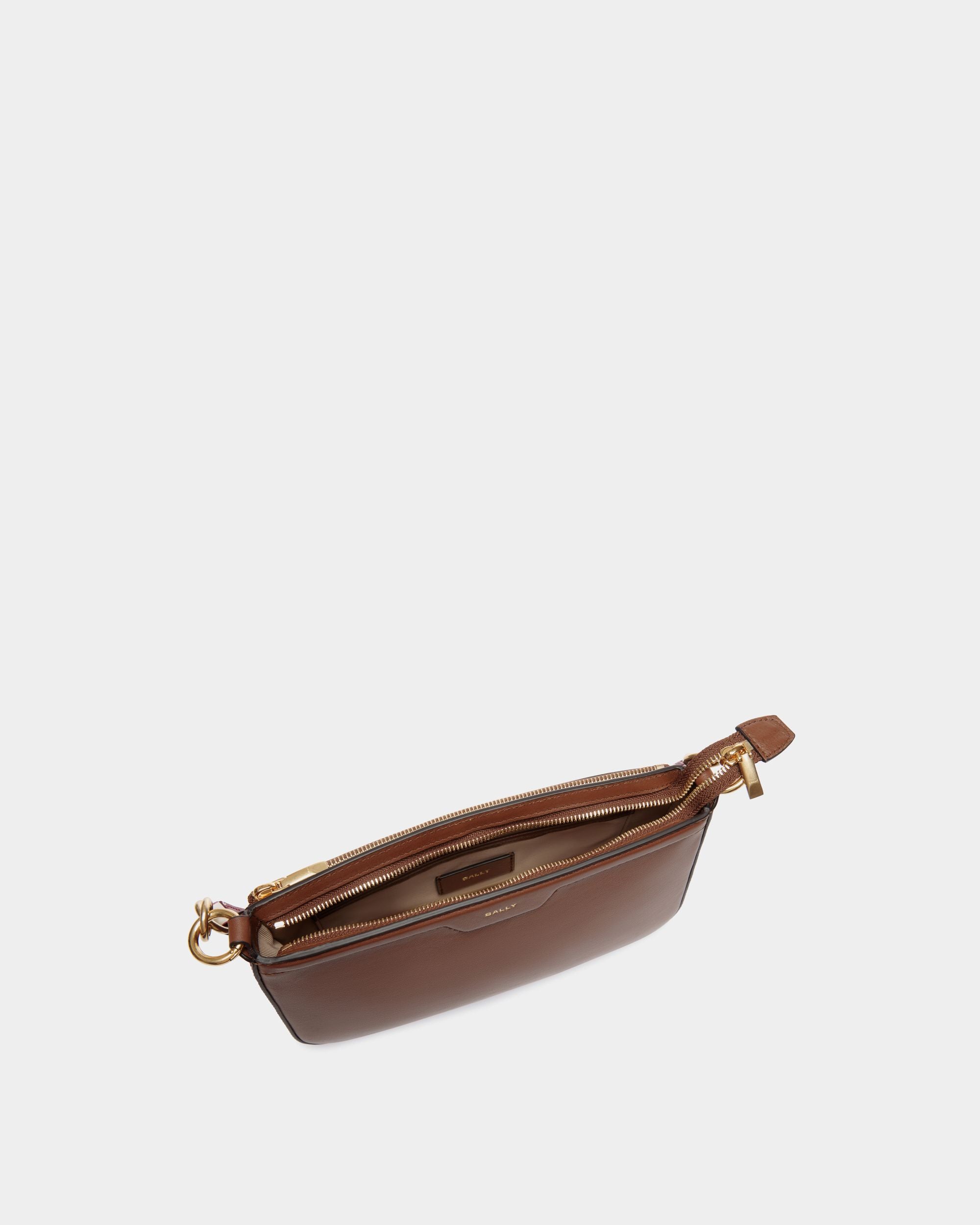 Bally Global - Code Small Shoulder Bag in Brown Leather - Brown
