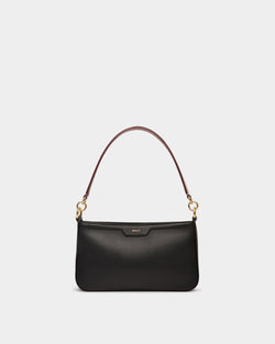 Code Small Shoulder Bag in Black Leather