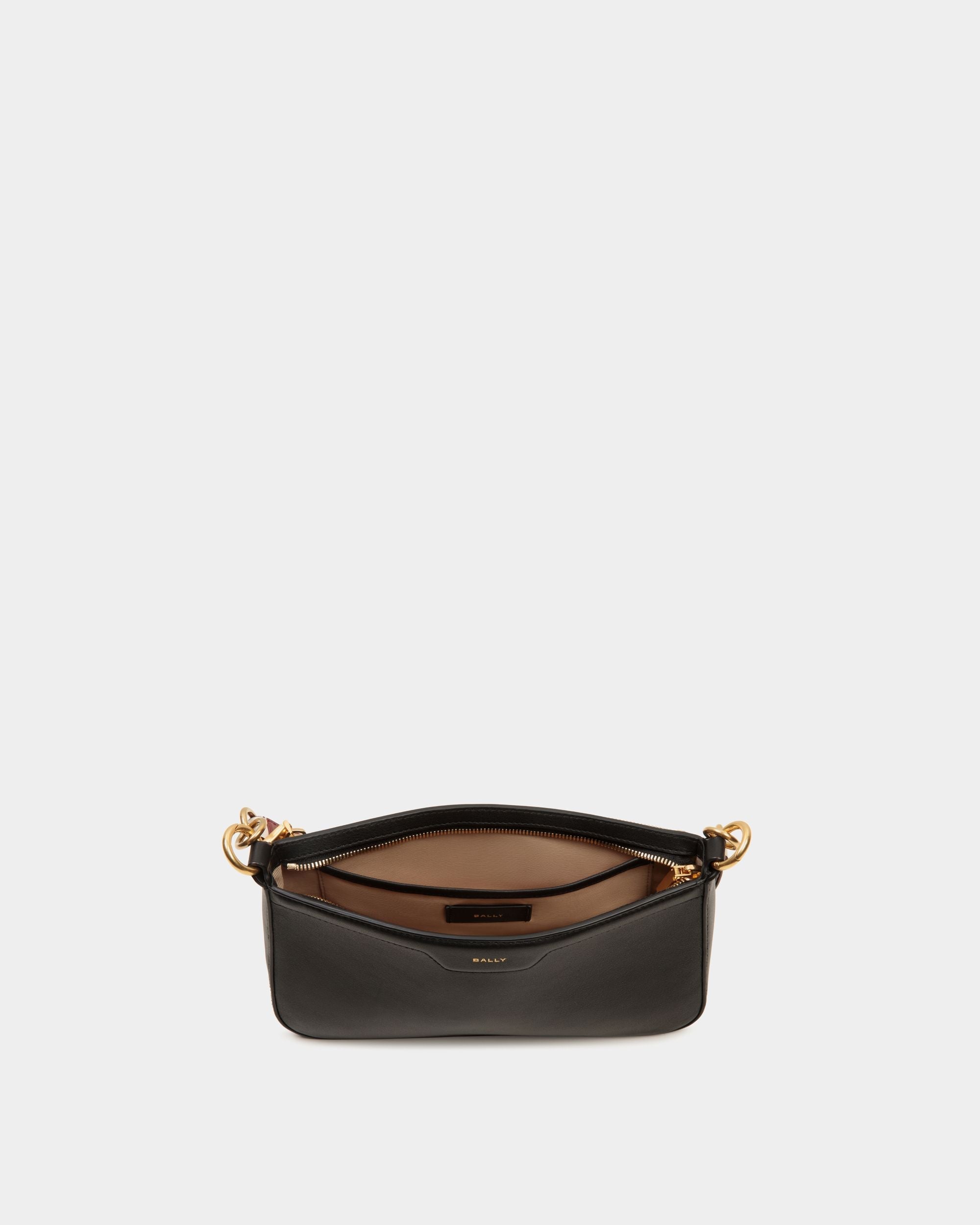 Bally Global - Code Small Shoulder Bag in Black Leather - Black
