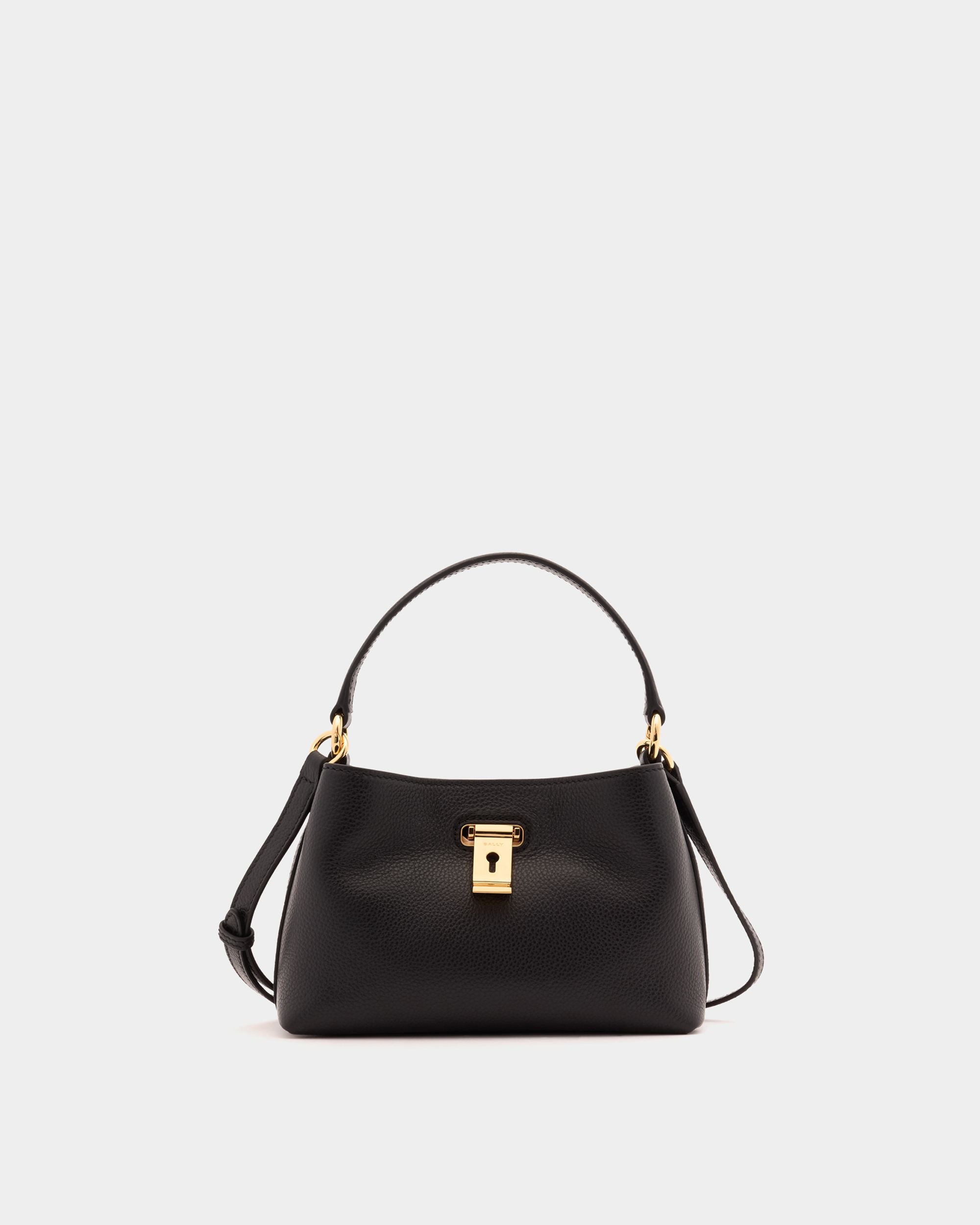 Bally Global - Lock Me Minibag in Black Grained Leather - Black