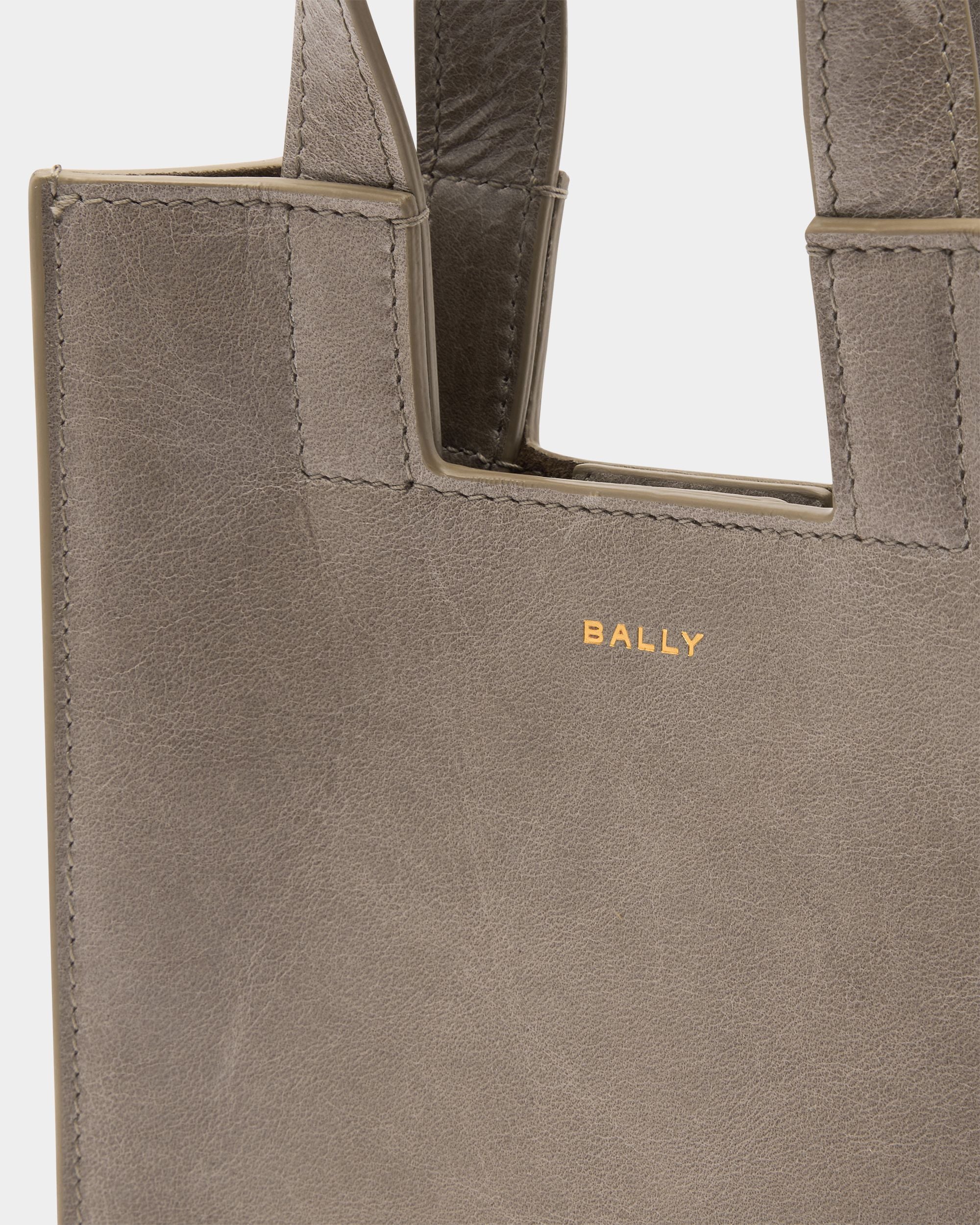 Bally Global - Easy Bally Small Tote Bag in Taupe Leather - Brown
