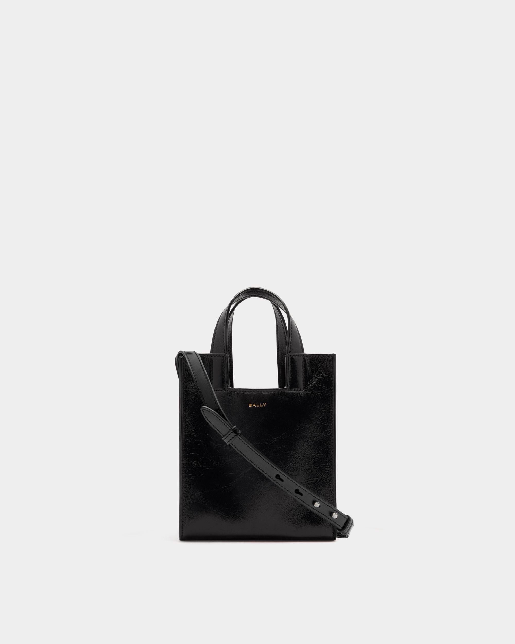 Bally Global - Easy Bally Small Tote Bag in Black Leather - Black