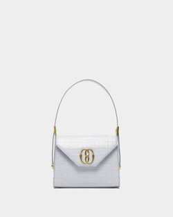 Bolso De Mano Emblem De Piel En Azul Claro