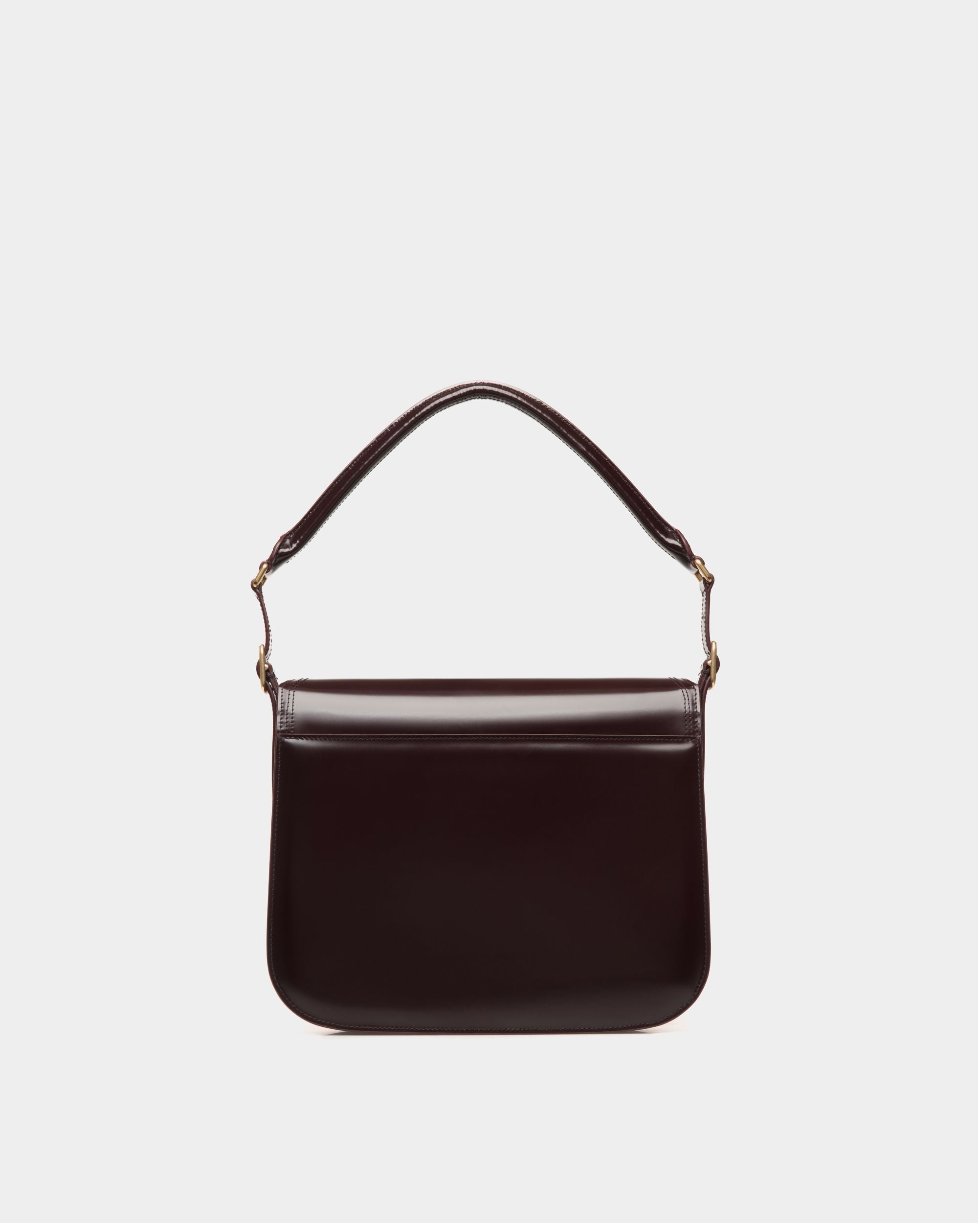 Bally Global - Beckett Shoulder Bag In Deep Burgundy Brushed Leather - Burgundy