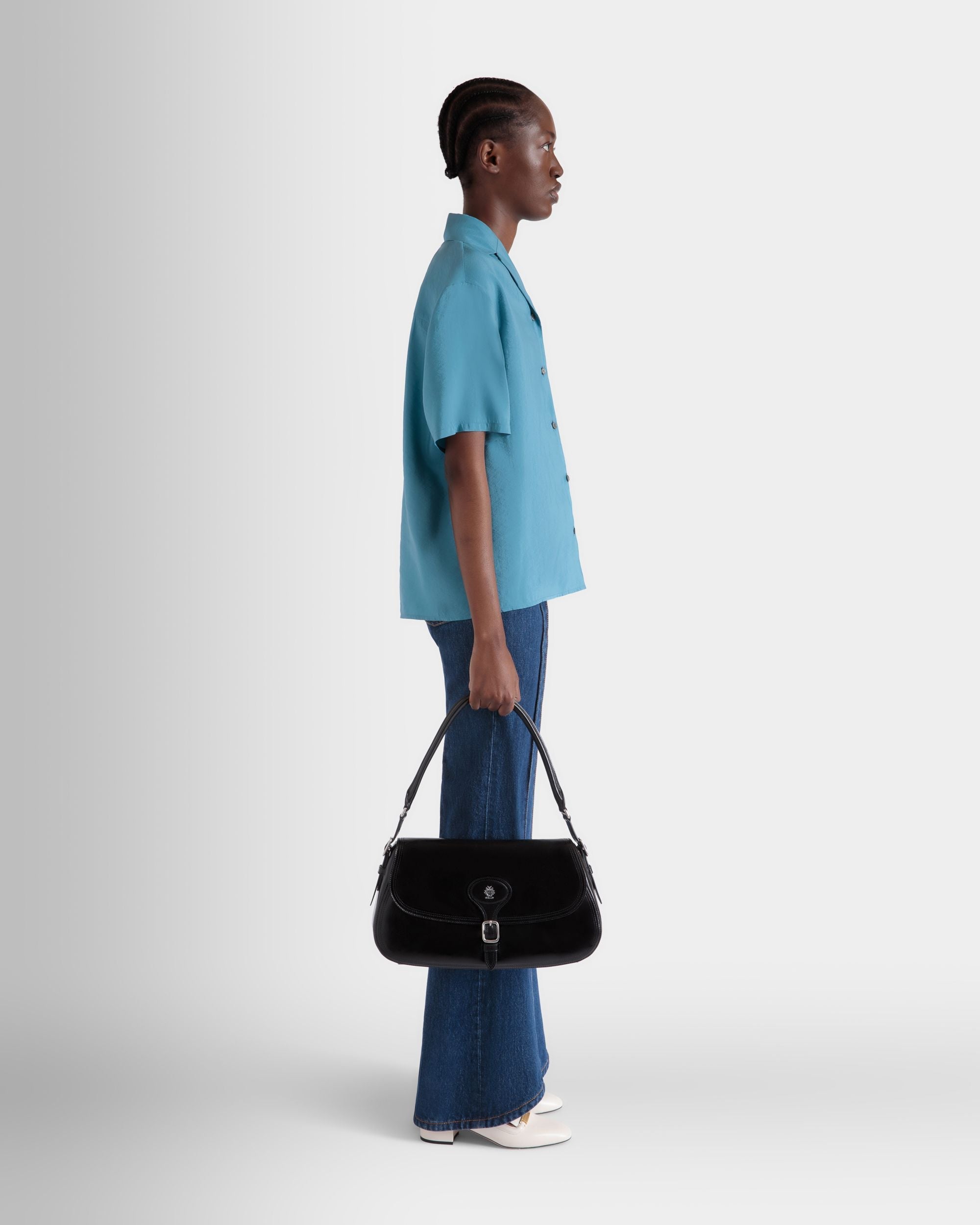 Bally Global - Bolso De Hombro Beckett De Piel Negra - Negro