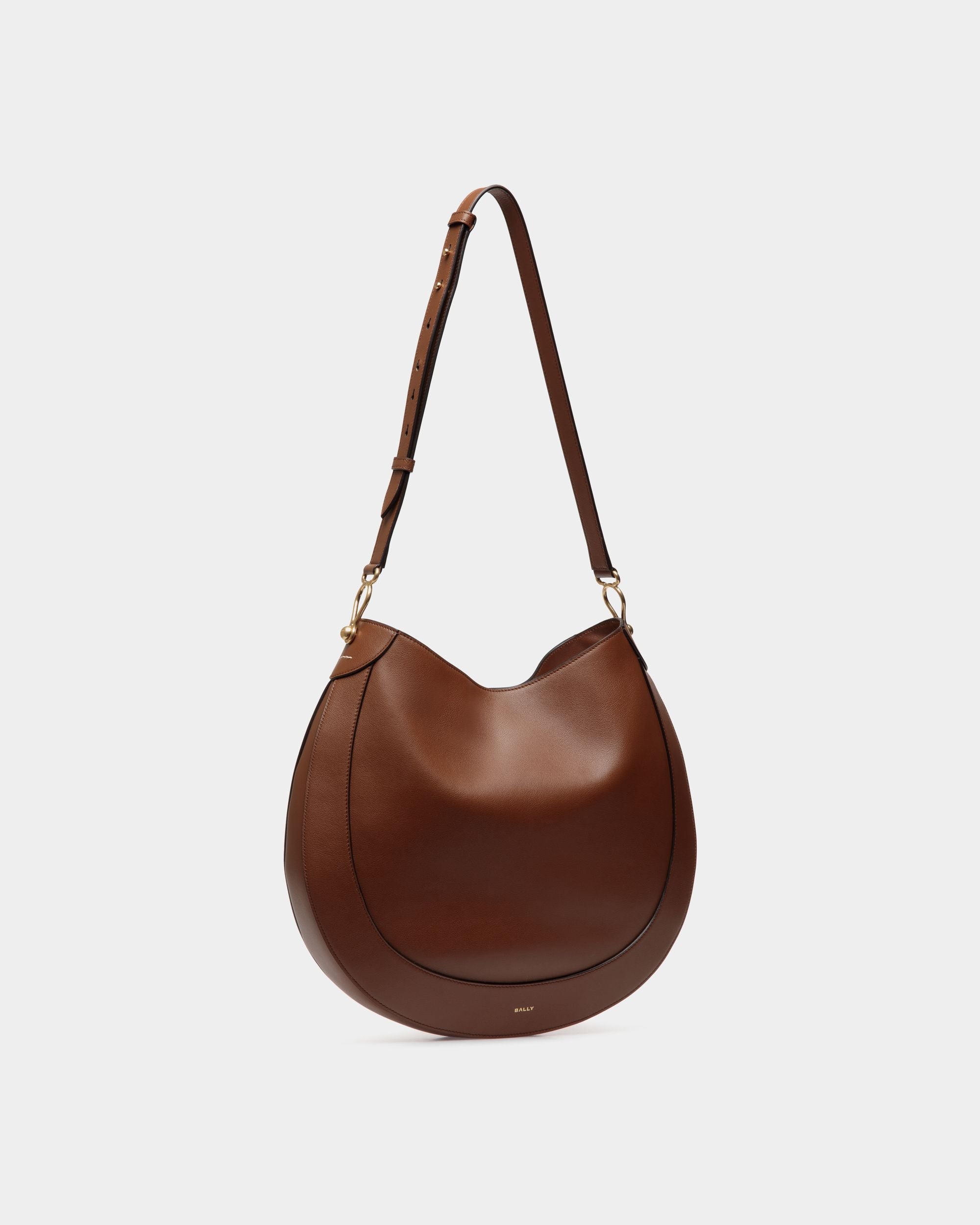Bally Global - Bolso Hobo Lune De Piel Marrón - Marrón