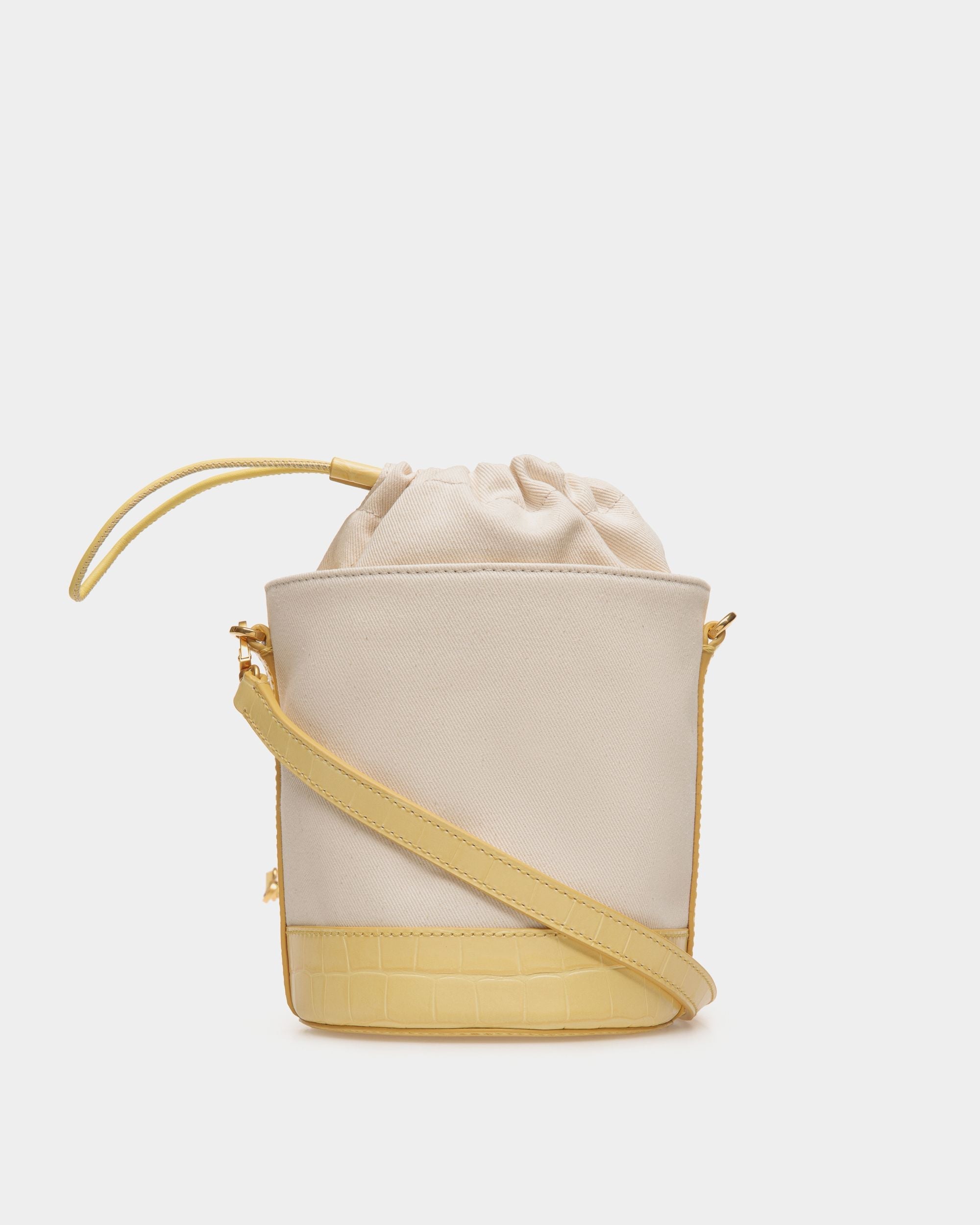 Bally Global - Minibolso Cubo Bar De Lona Y Piel - Amarillo