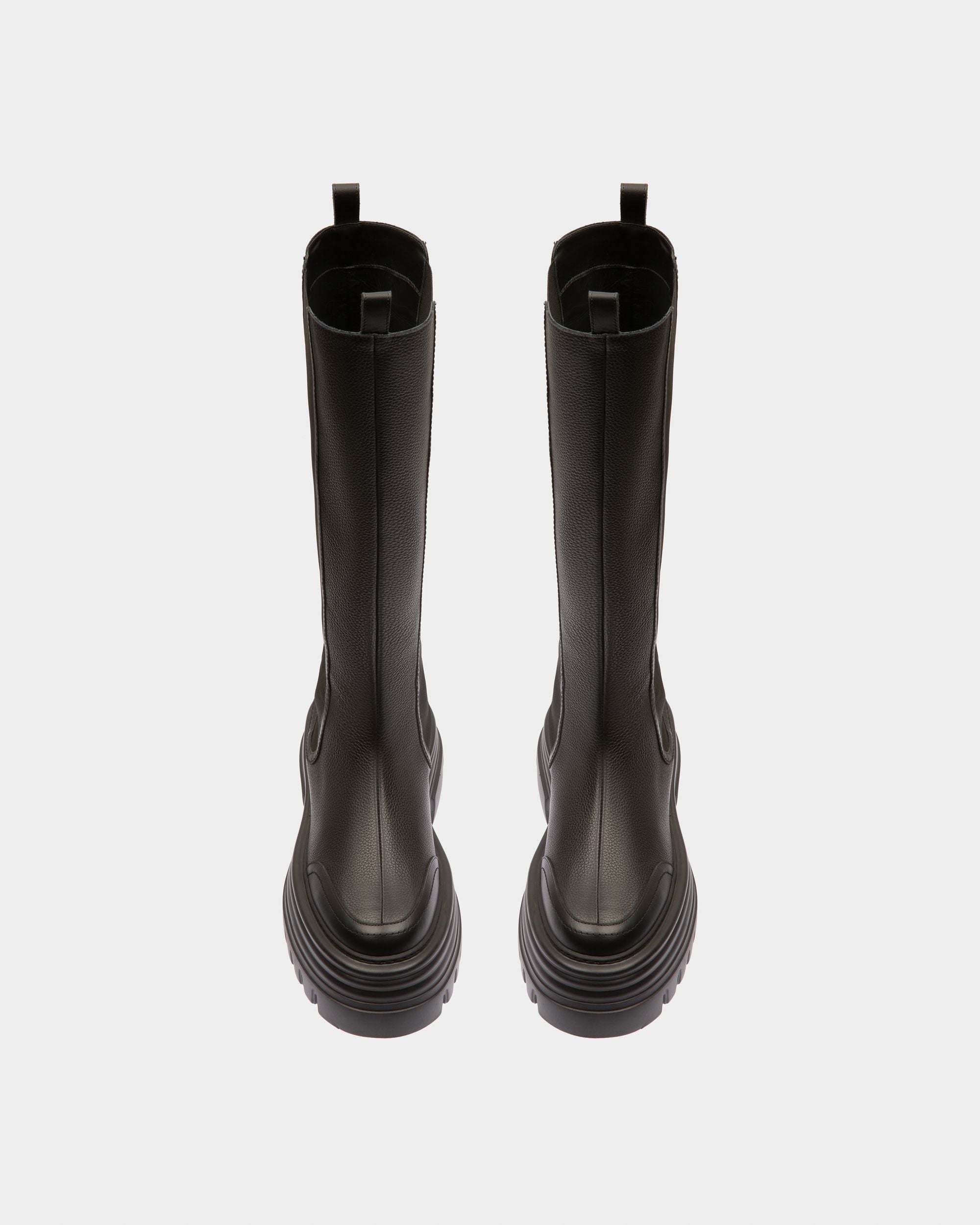 Bally Global - Galeen Leather Long Boots In Black - Noir