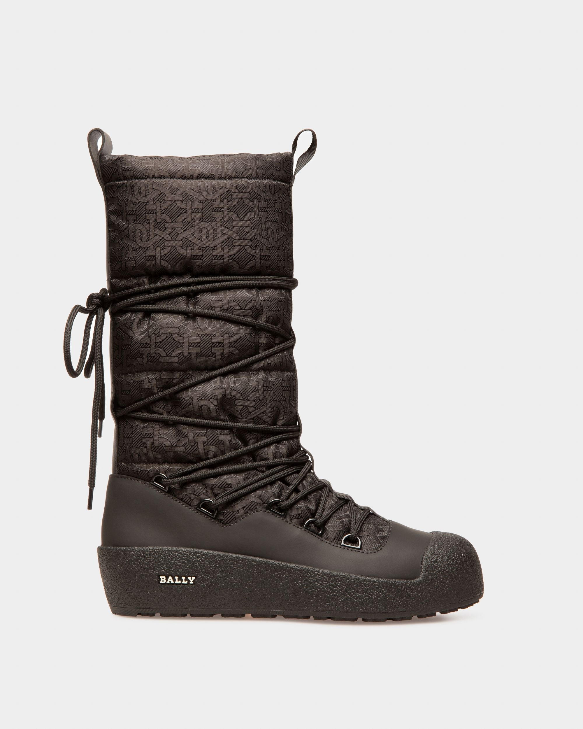 Bally Global - Cathye Bottes En Nylon Et Cuir Recyclés En Noir - Noir