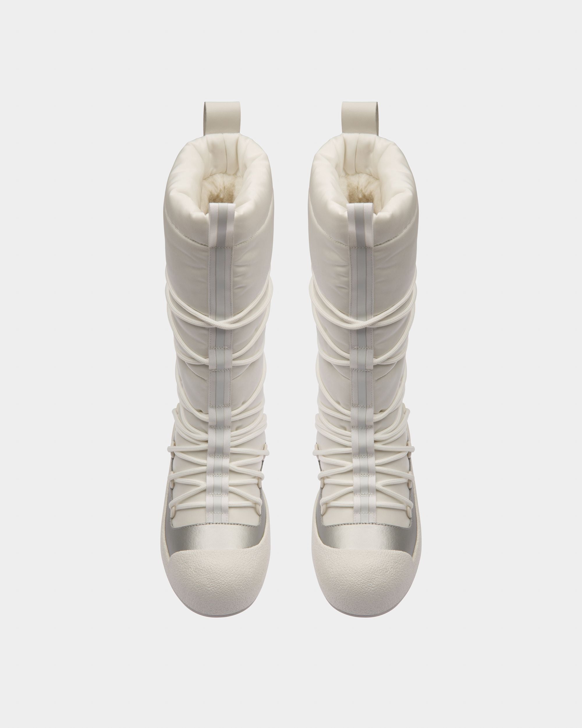 Bally Global - Cathye Bottes En Nylon Et Cuir Recyclés En Blanc Et Argent - Multicolore