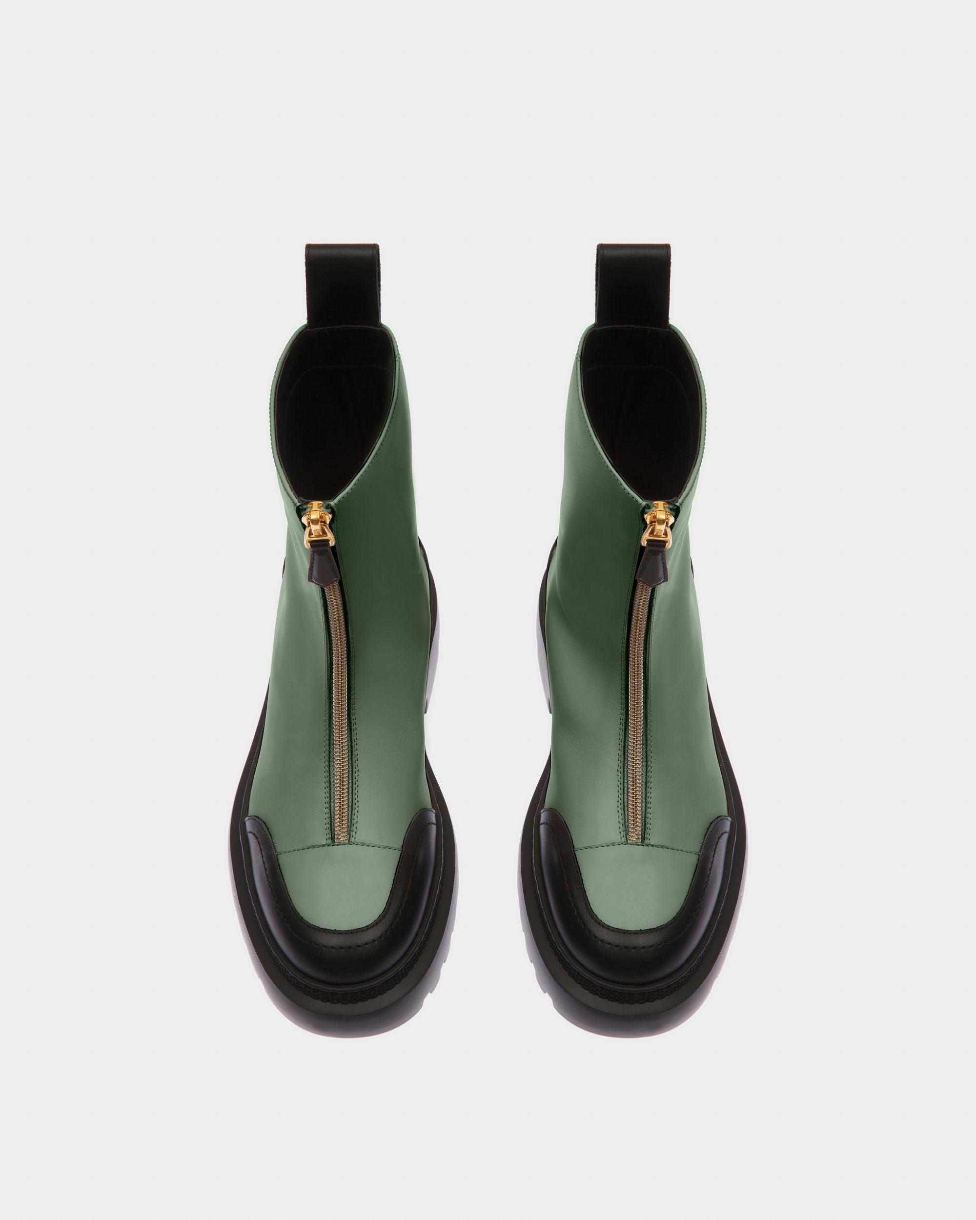 Bally Global - Giuli Leather Booties In Green - Green