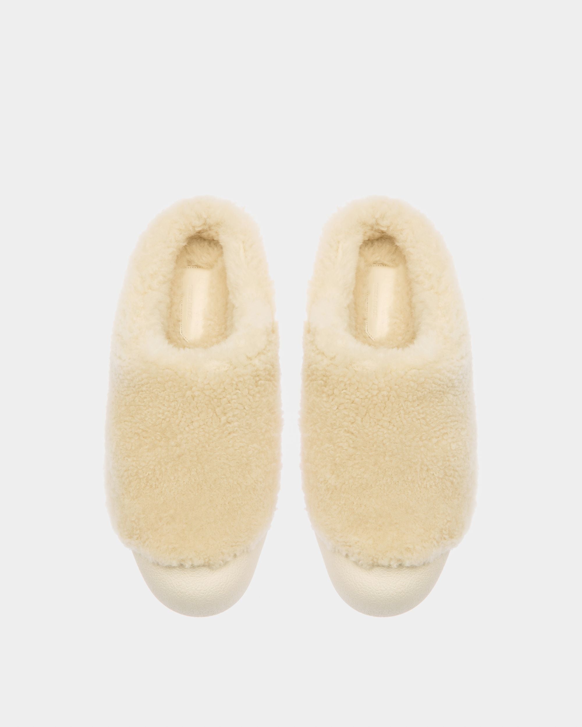 Bally Global - Crans Leather Slippers In Bone - White