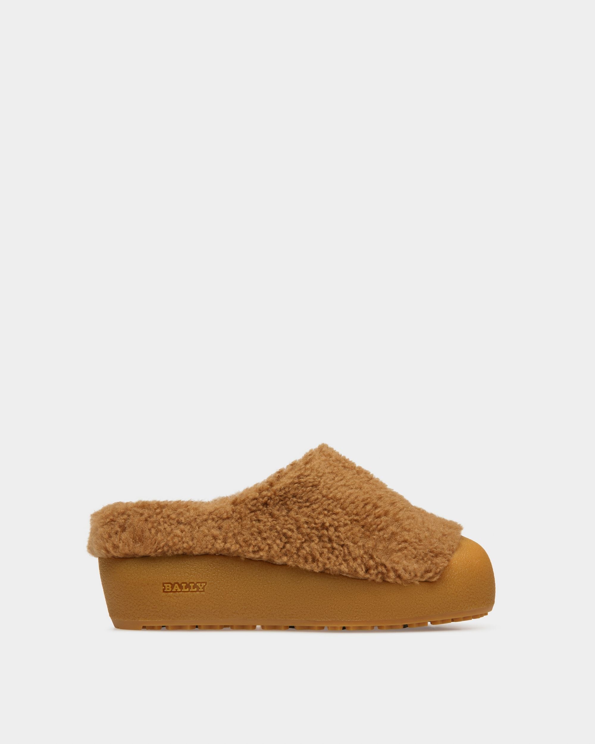 Bally Global - Curling Collection Mule in Camel Shearling - Beige