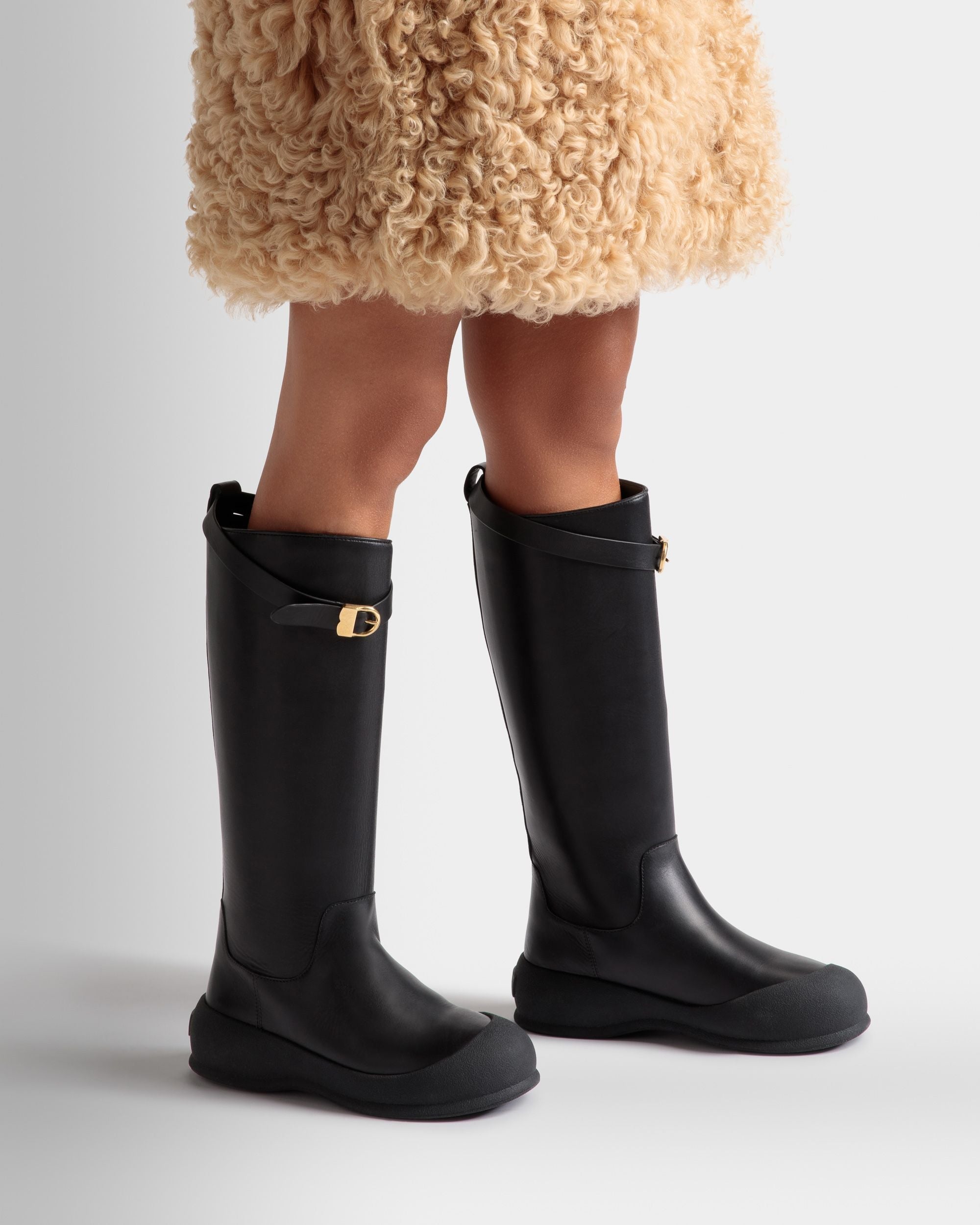Bally Global - Bottes Montantes Frei En Cuir Noir - Noir
