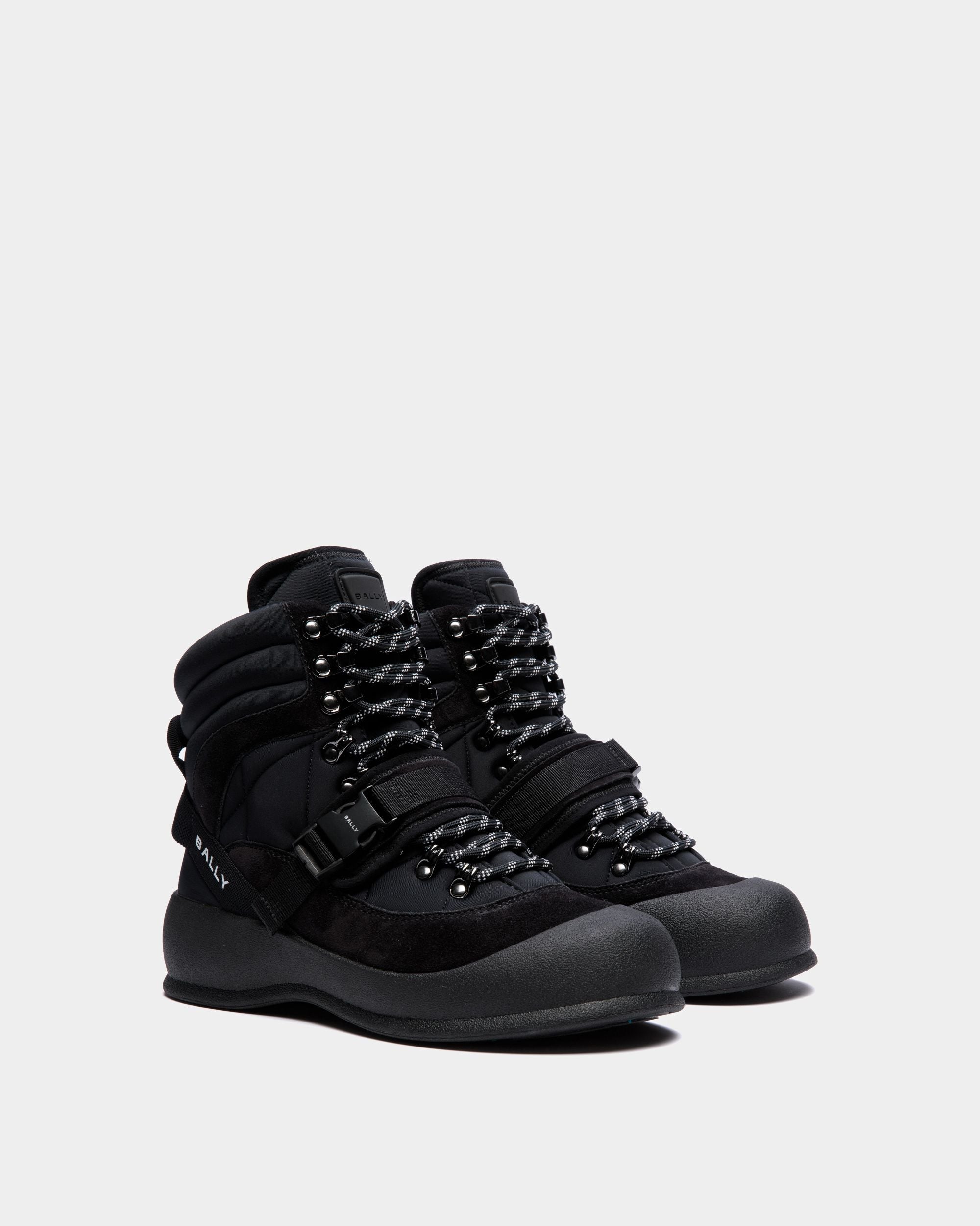 Bally Global - Bota Con Cordones Frei De Nailon En Negro - Negro