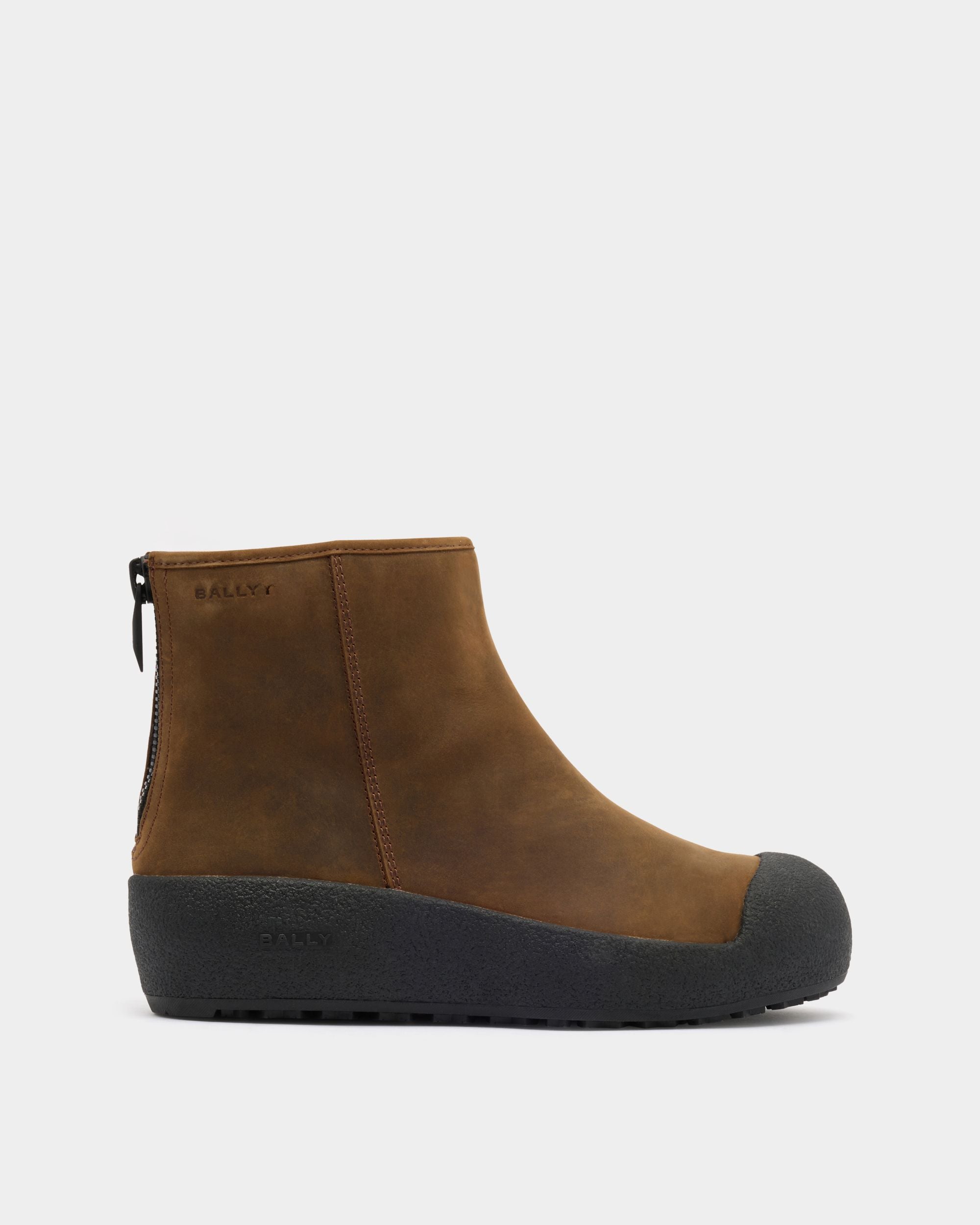 Bally Global - Bally Curling Bootie in Brown Leather - Brown