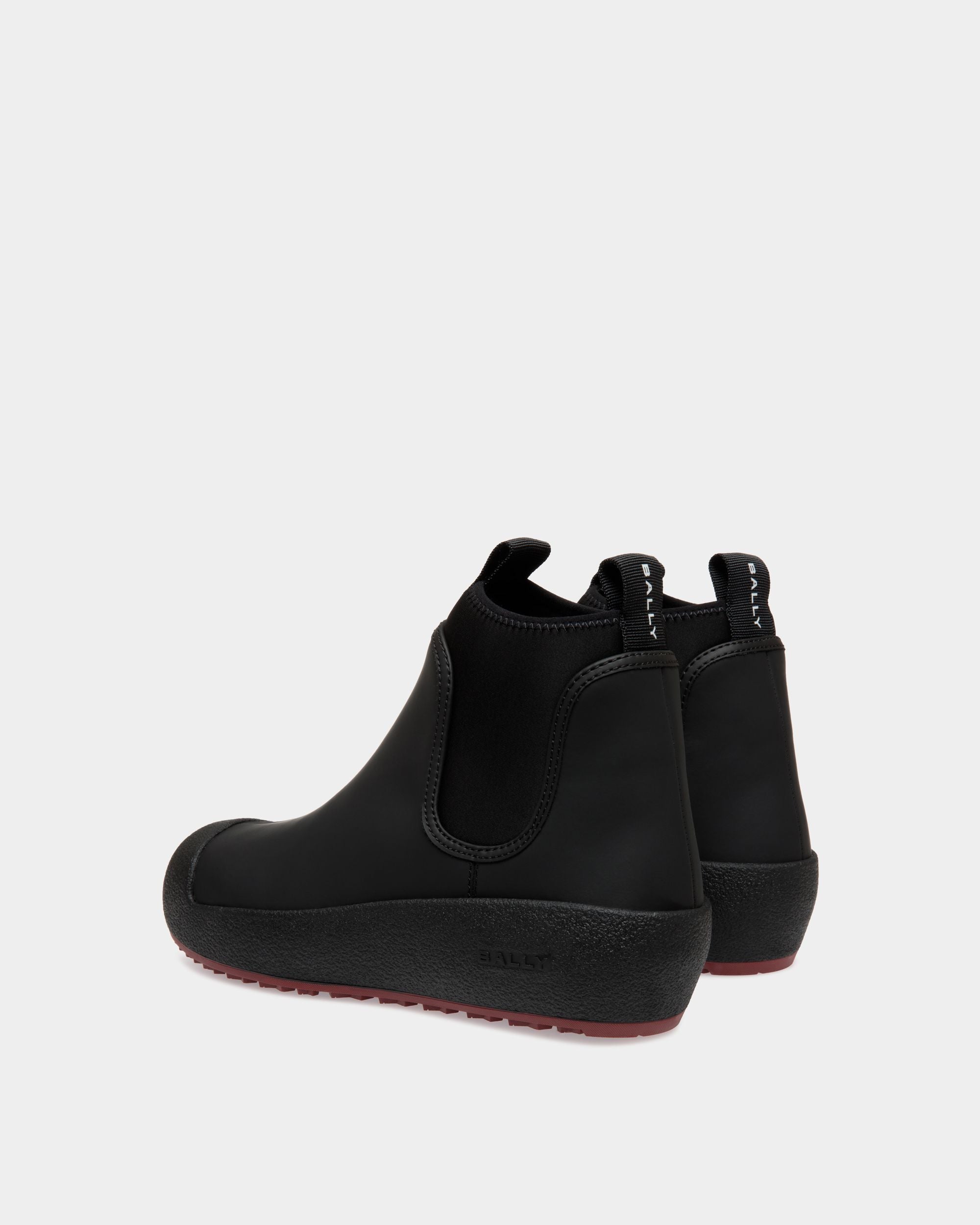 Bally Global - Bally Curling Booties In Black Leather - Black