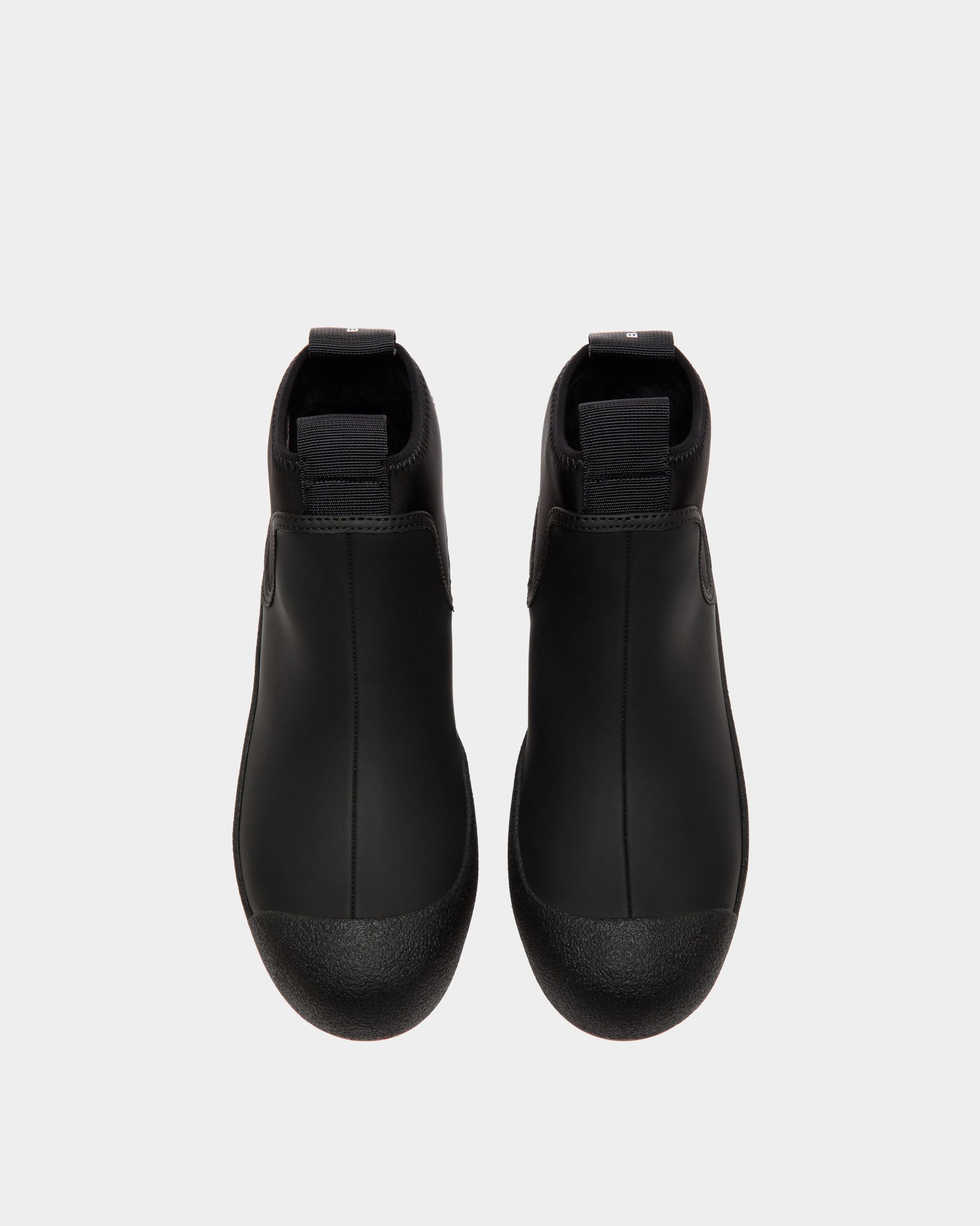 Bally Global - Bally Curling Booties In Black Leather - Black