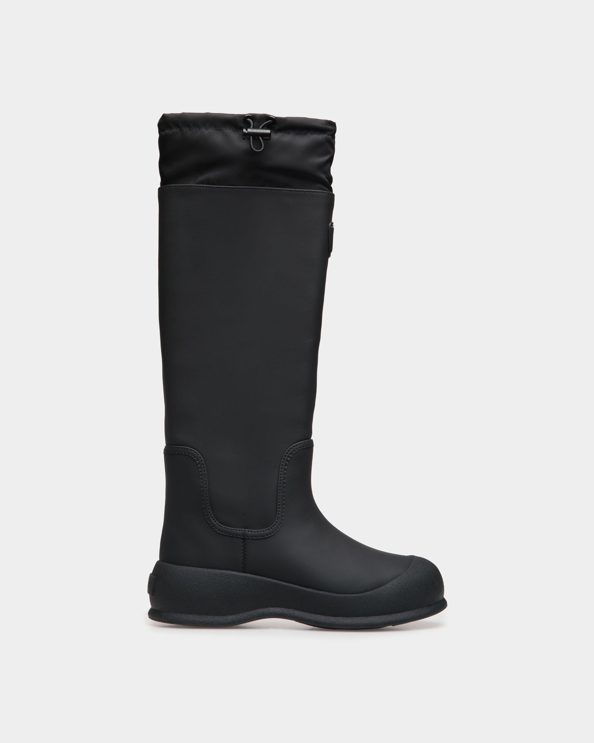 Bally Global - Frei Boot In Black Rubberized Leather - Black