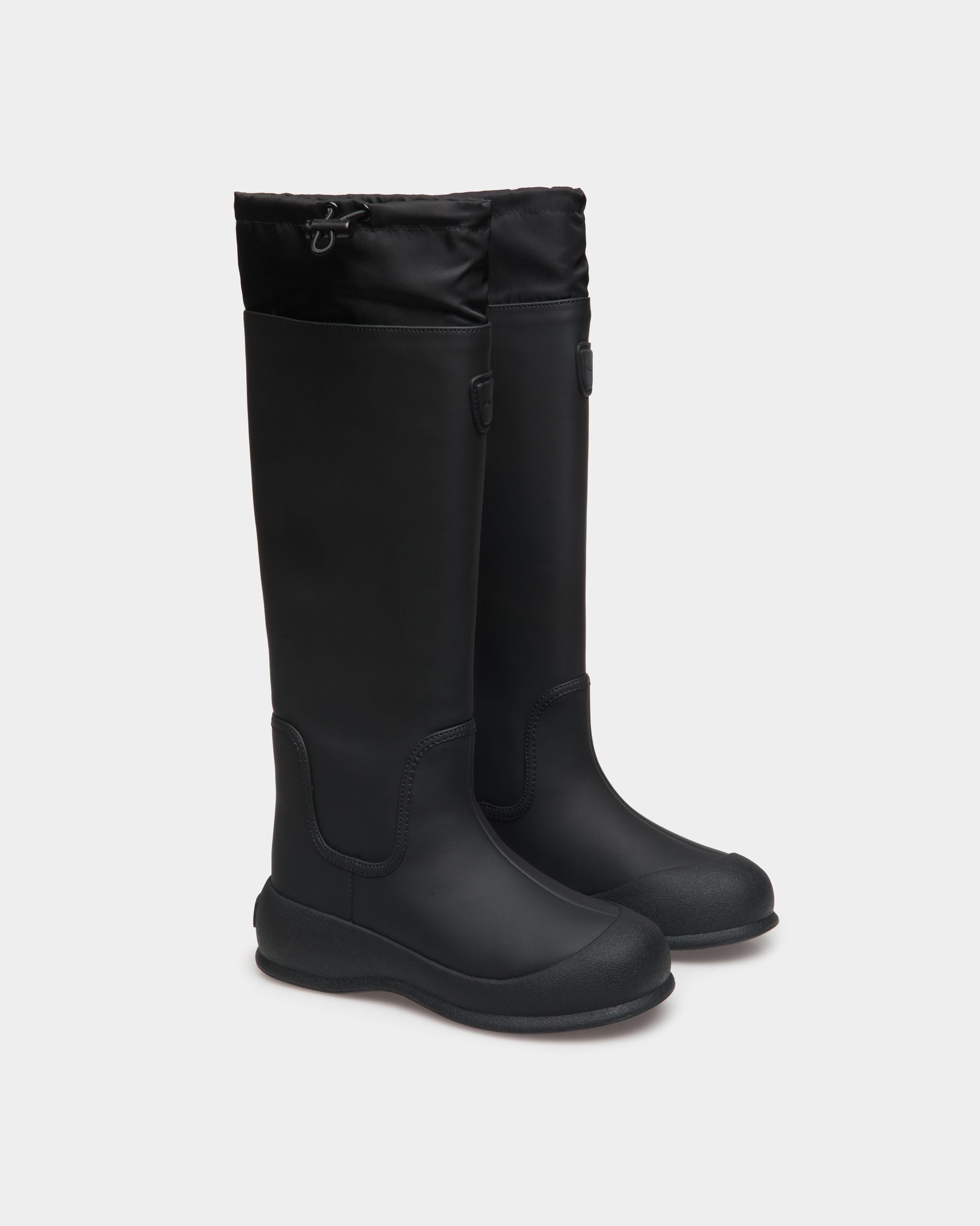 Bally Global - Frei Boot In Black Rubberized Leather - Black