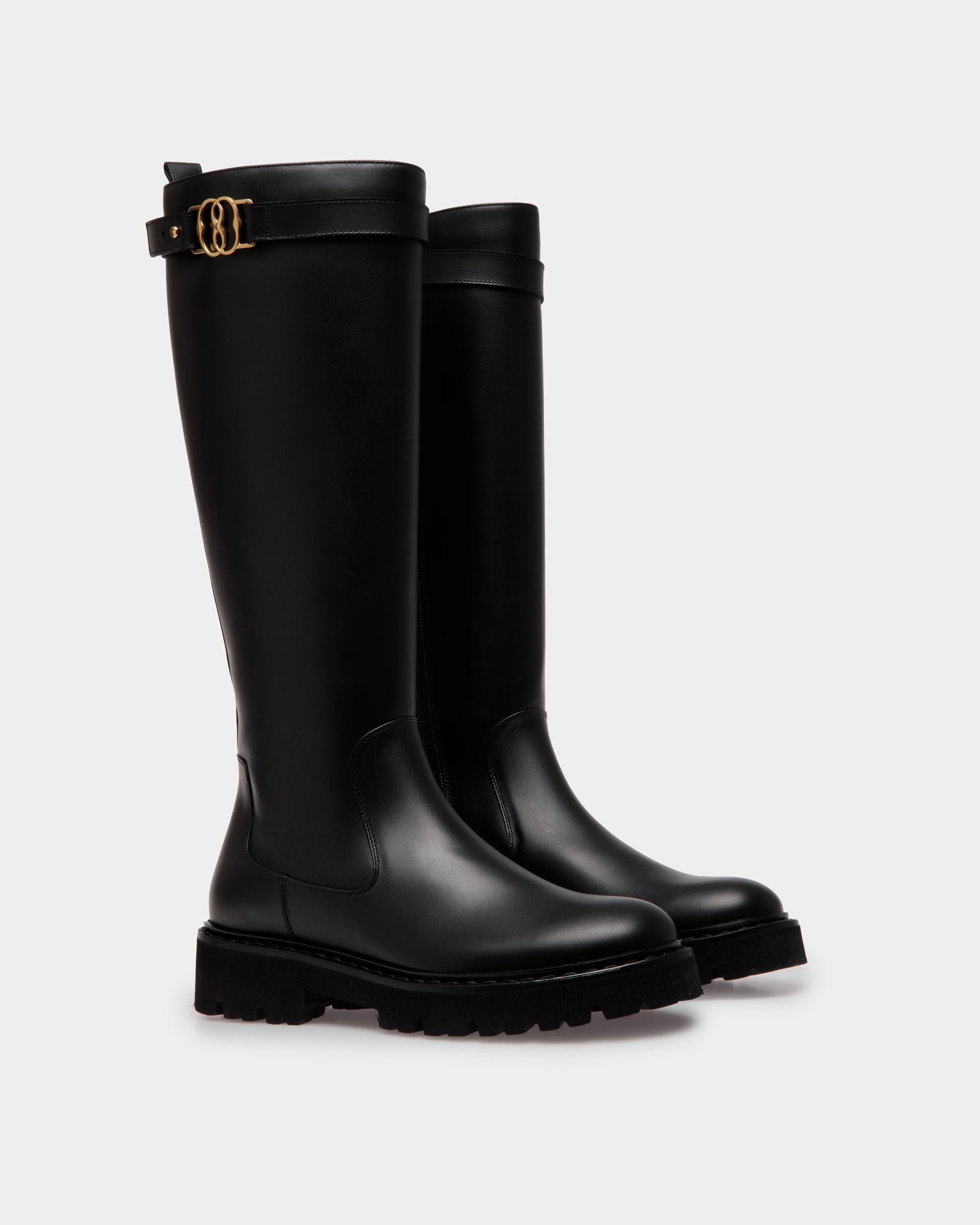 Bally Global - Bottes Montantes Enga En Cuir Noir - Noir