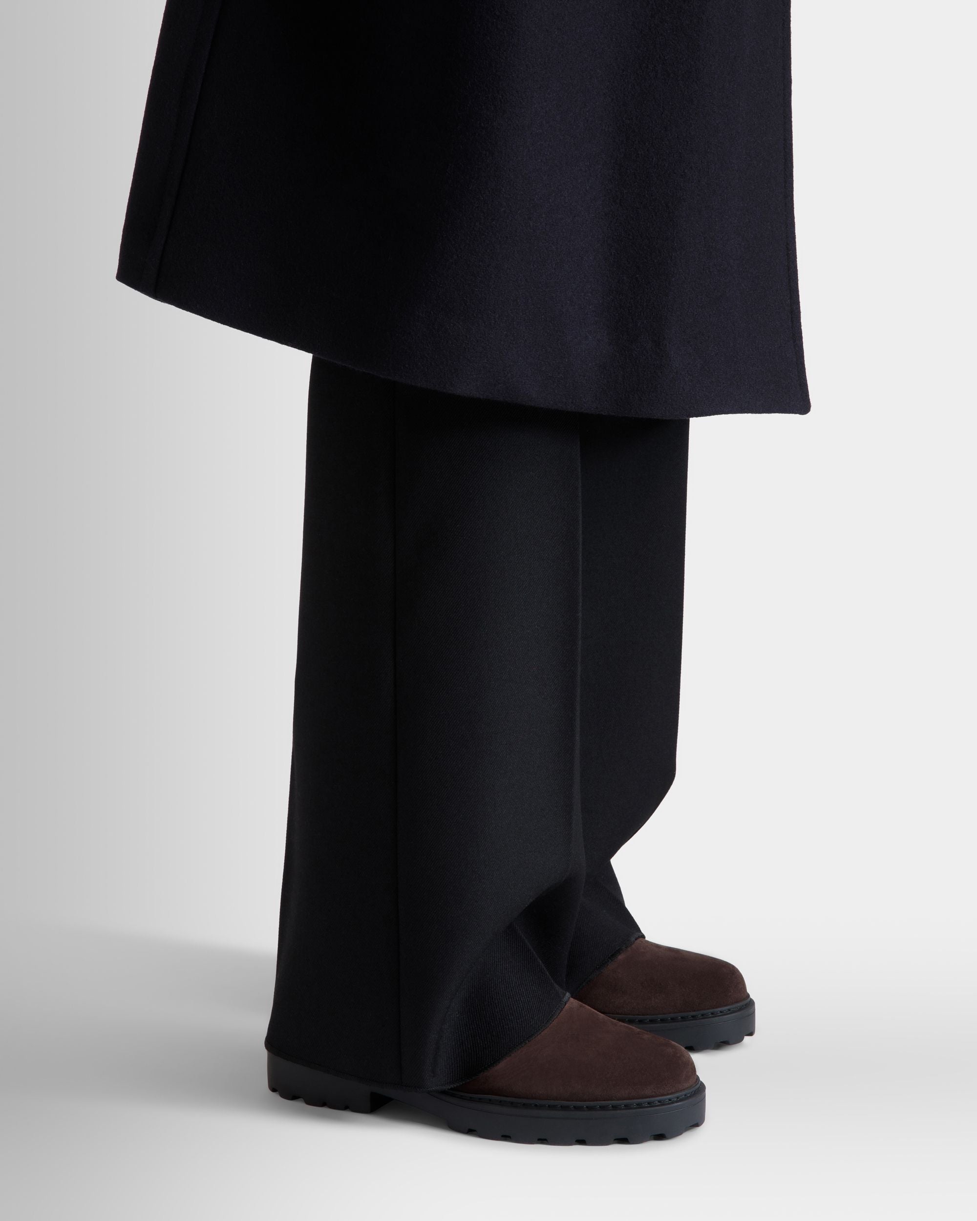 Bally Global - Gusto Bootie In Ebano Suede Leather - Marrón