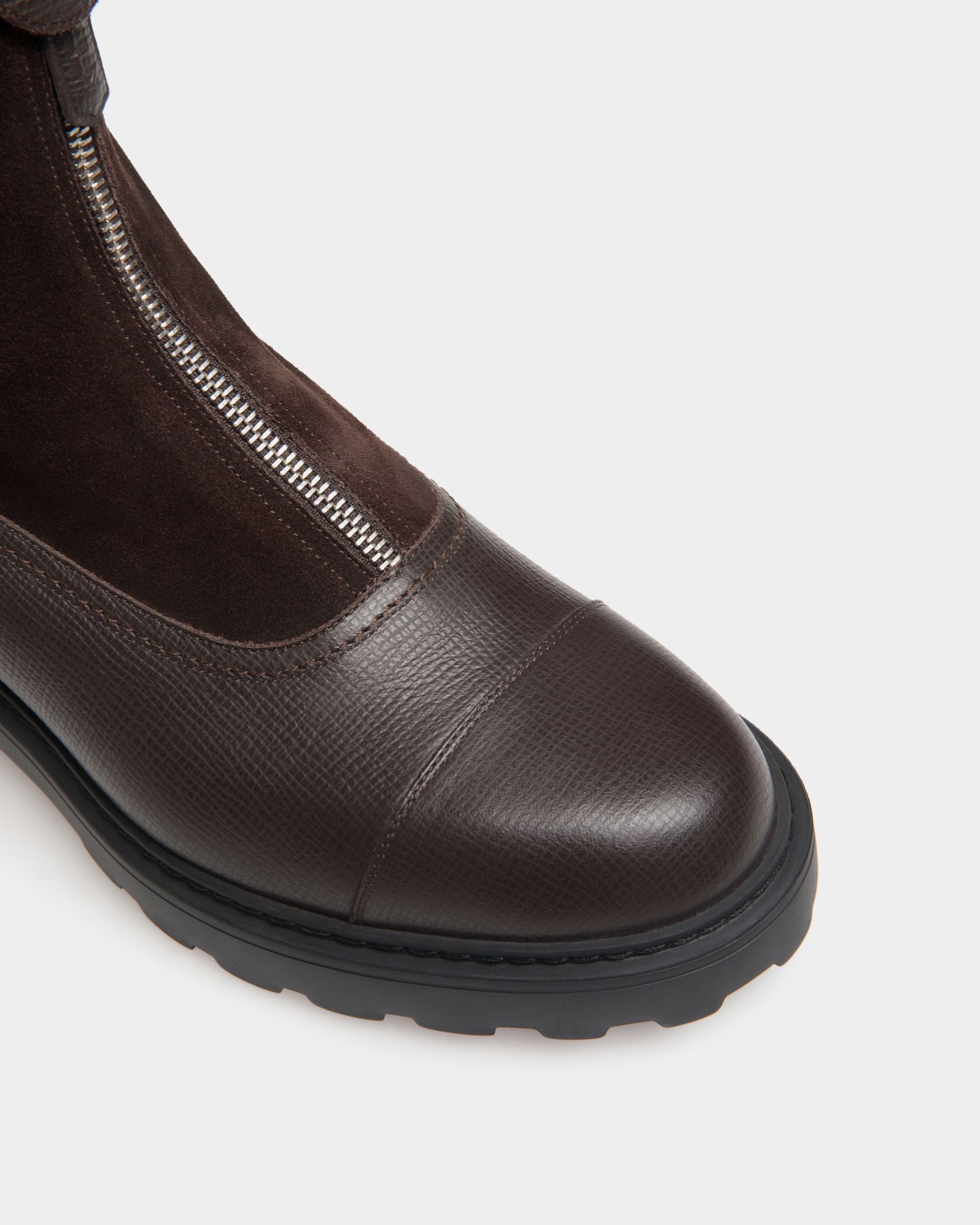 Bally Global - Gusto Bootie in Ebano Leather - Brown