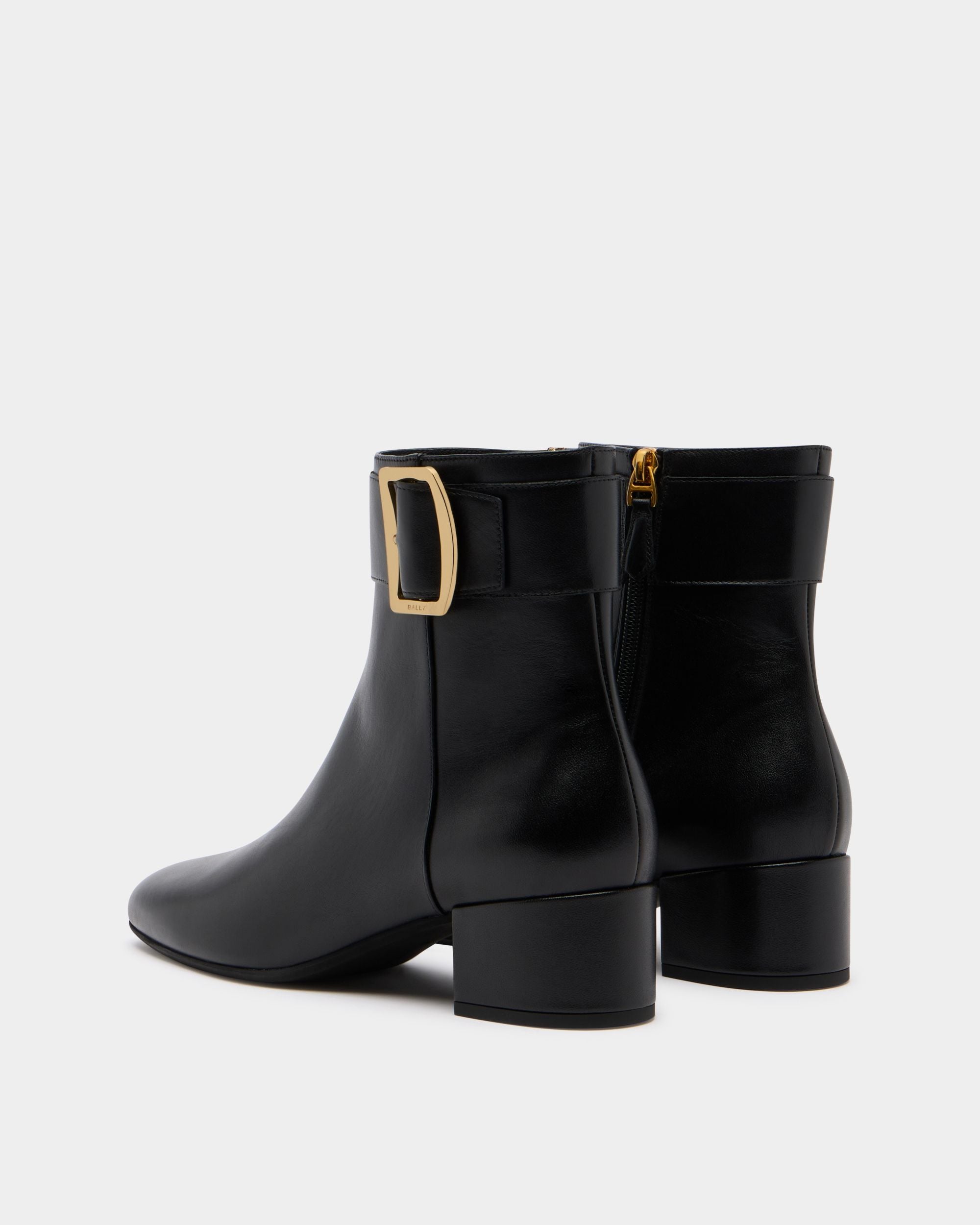 Bally Global - Bally Boucle Bootie in Black Leather - Black