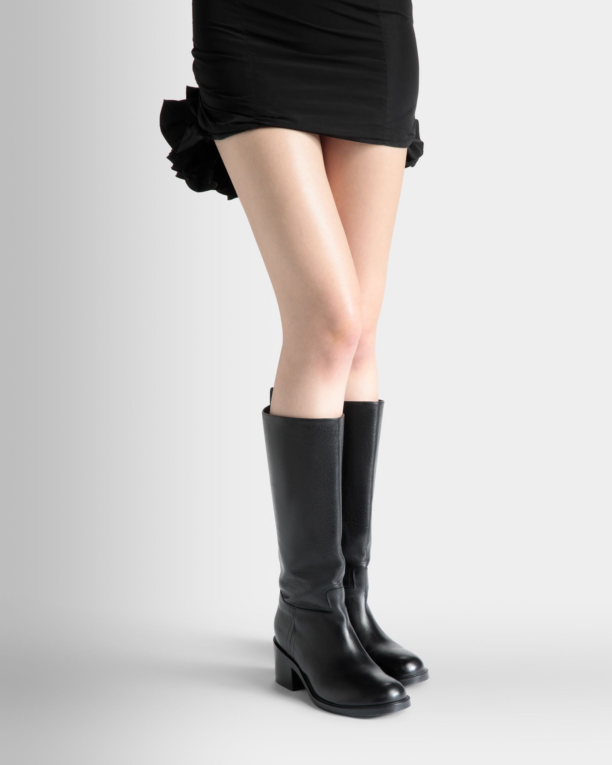 Bally Global - Peggy Boot in Black Leather - Black