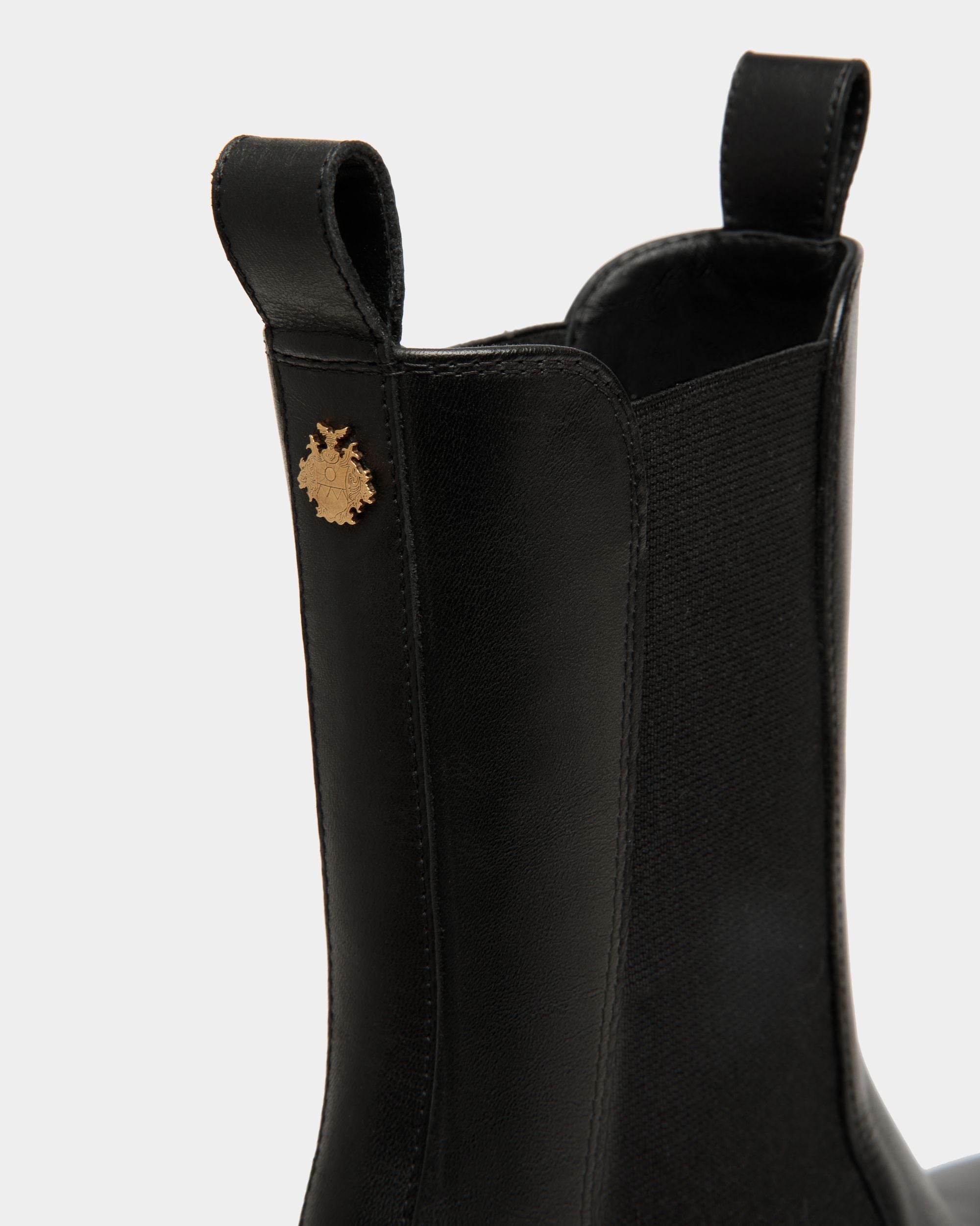 Bally Global - Bottine Gusto En Cuir Noir - Noir
