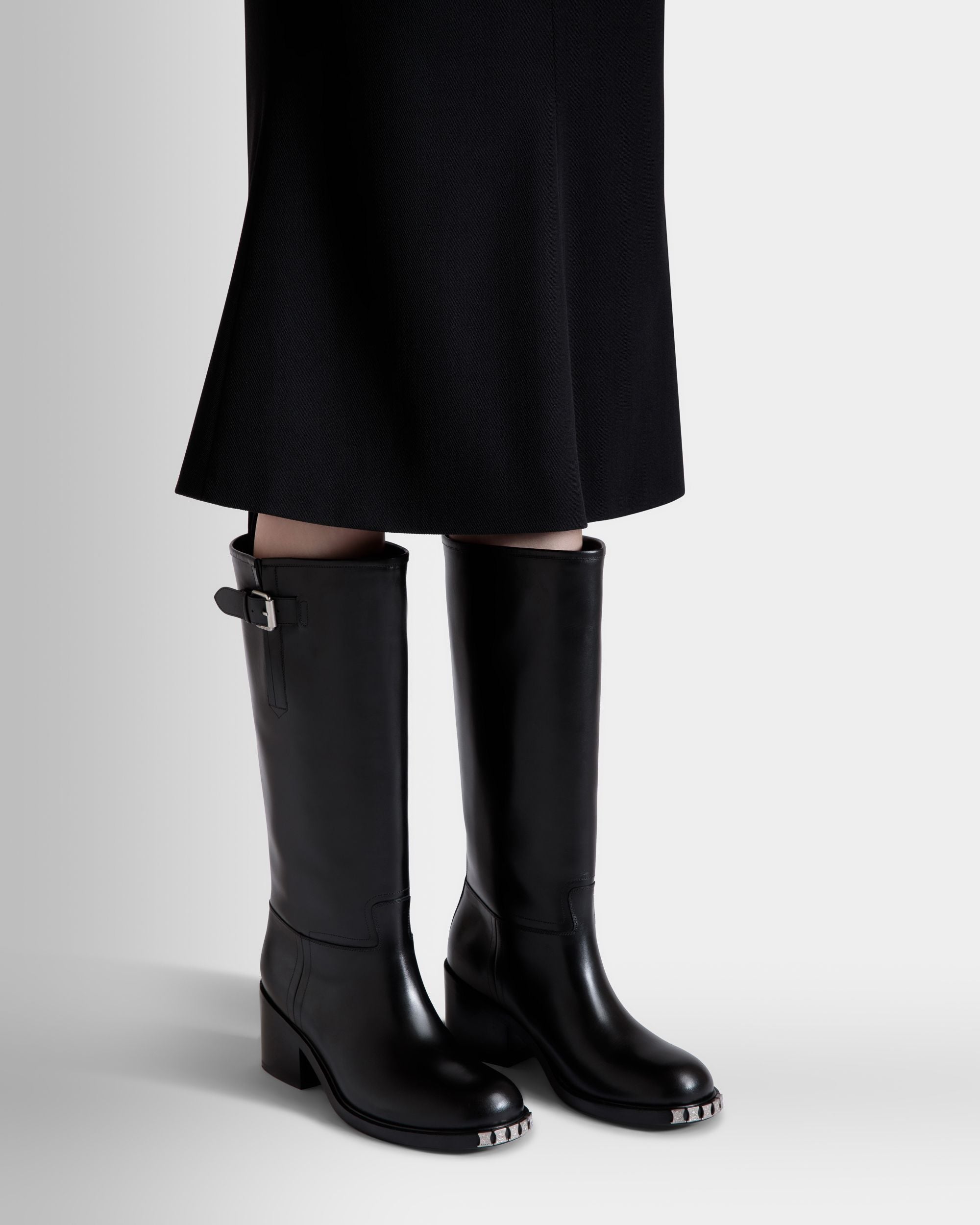 Bally Global - Botte Peggy En Cuir Noir - Noir